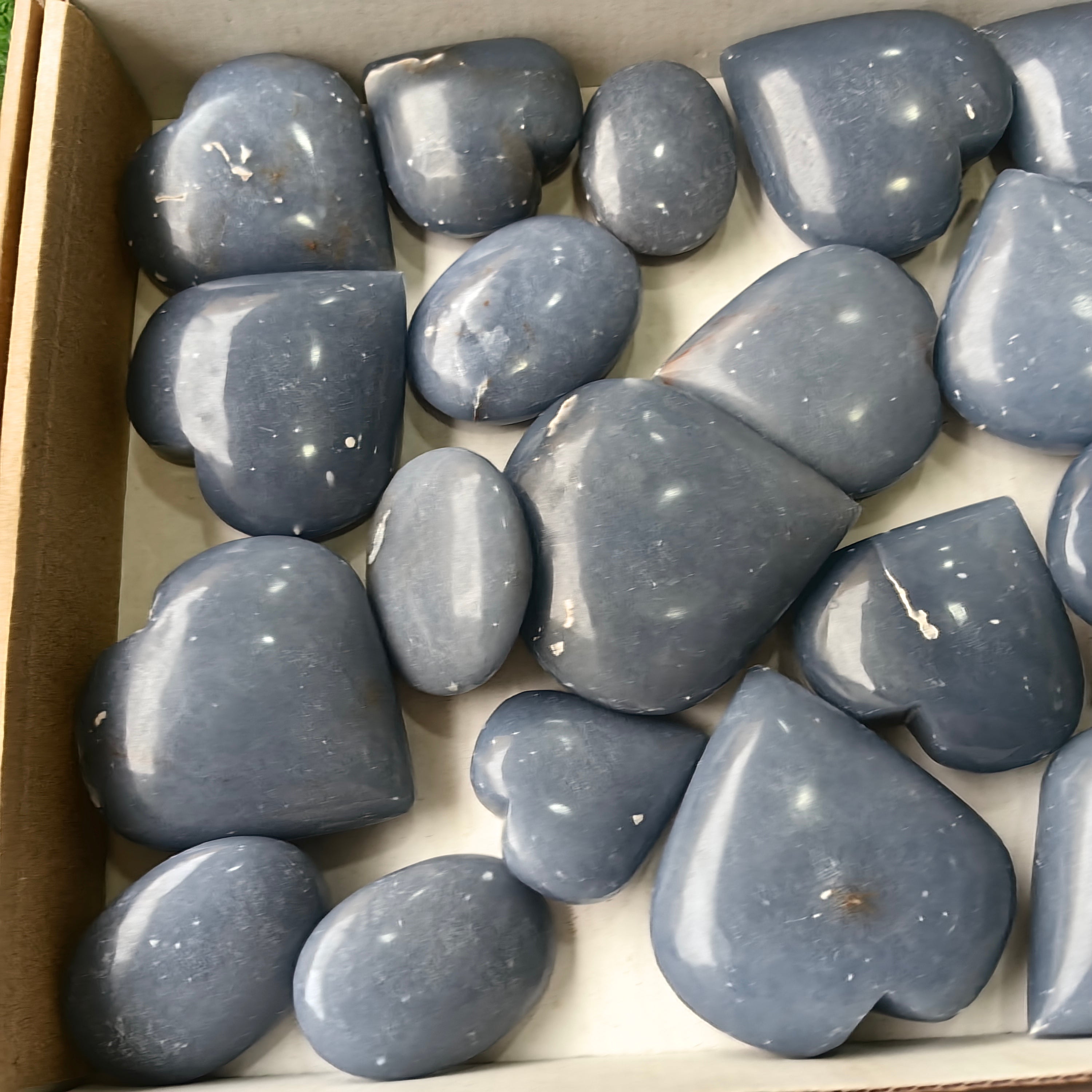 23 pc angelite hearts & palms