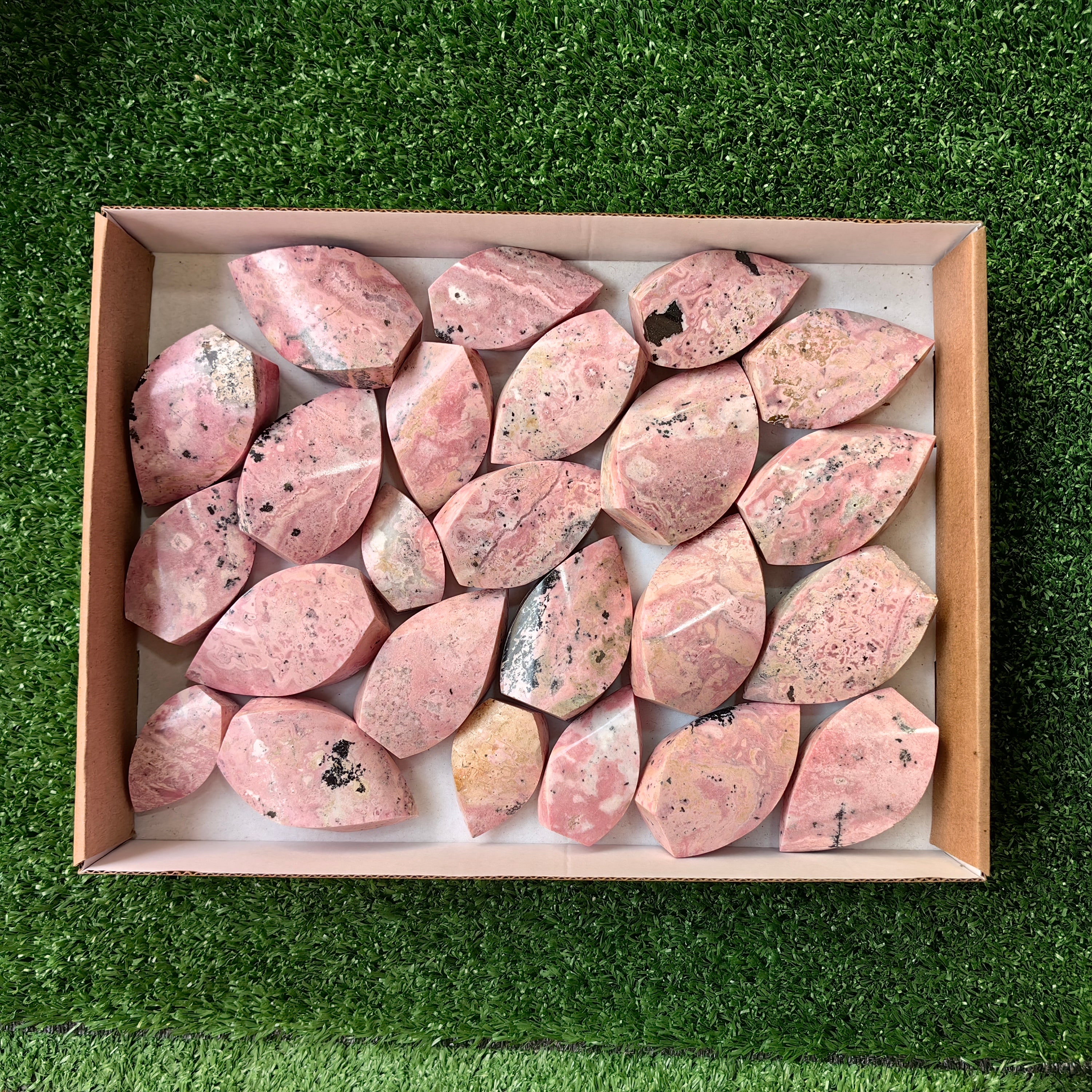 24 pc rhodonite flames