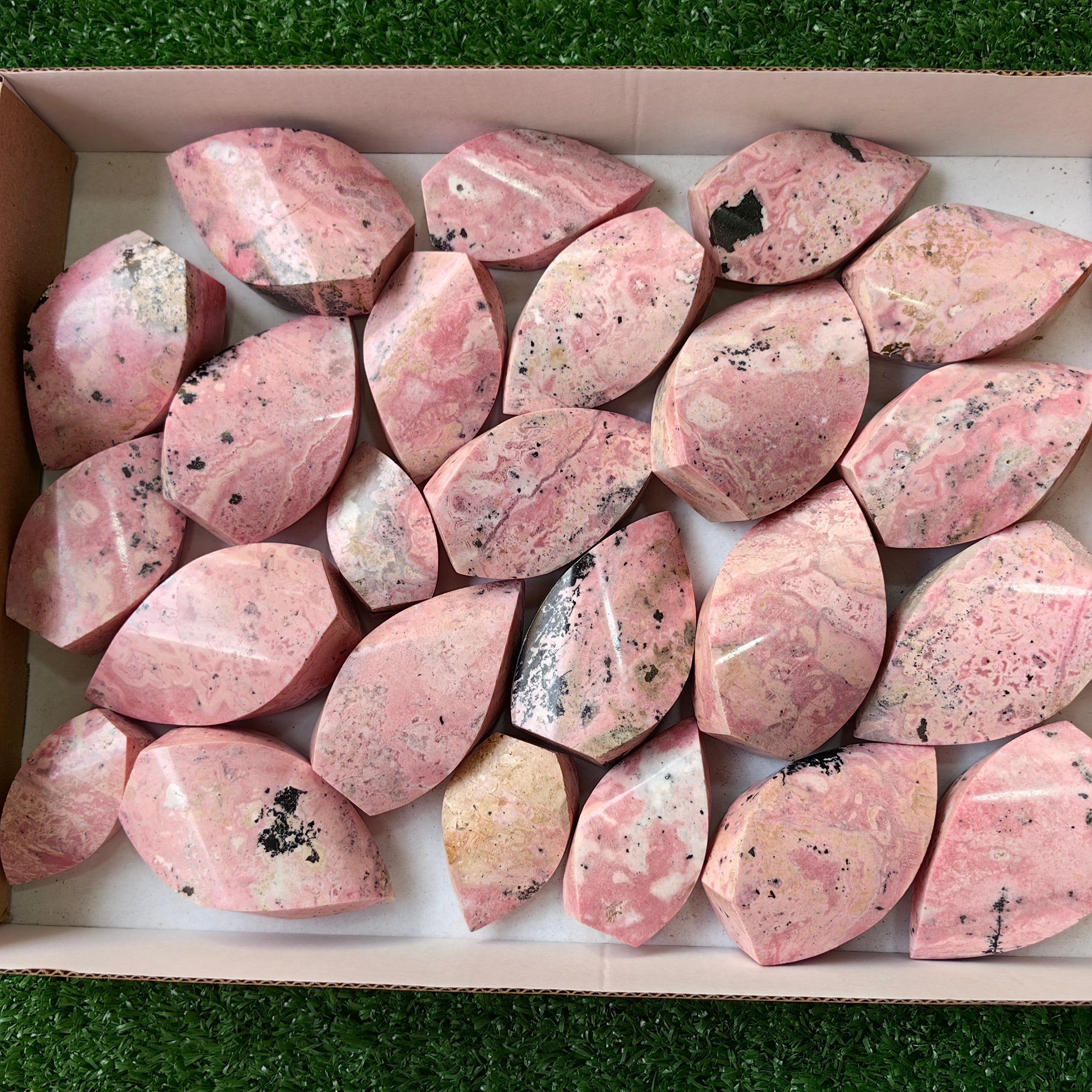 24 pc rhodonite flames