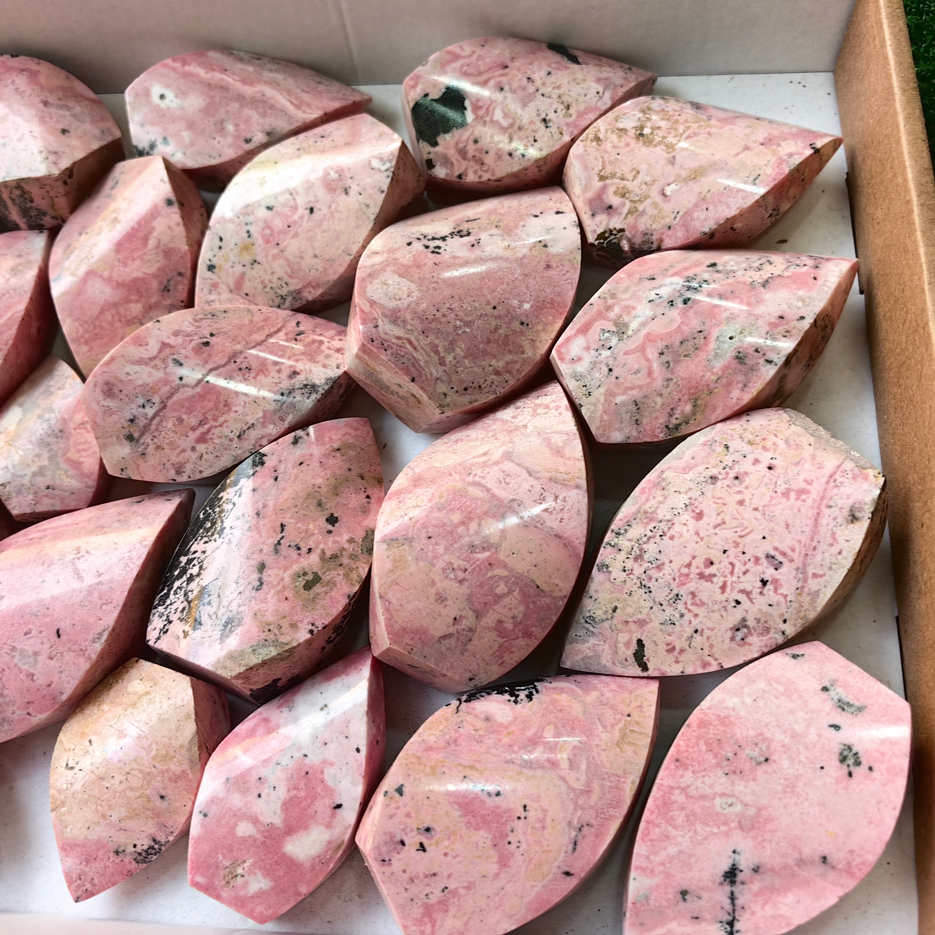24 pc rhodonite flames