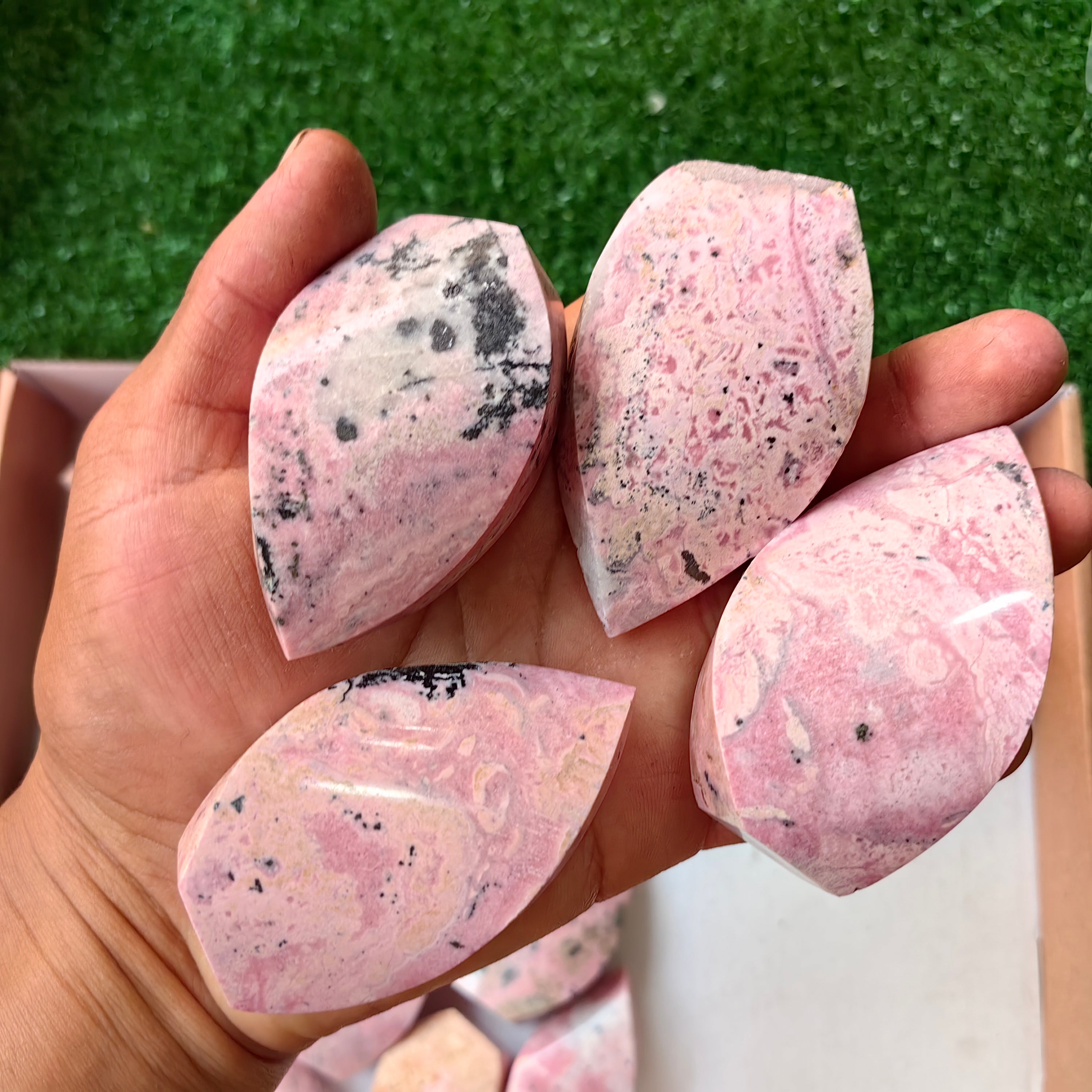 24 pc rhodonite flames