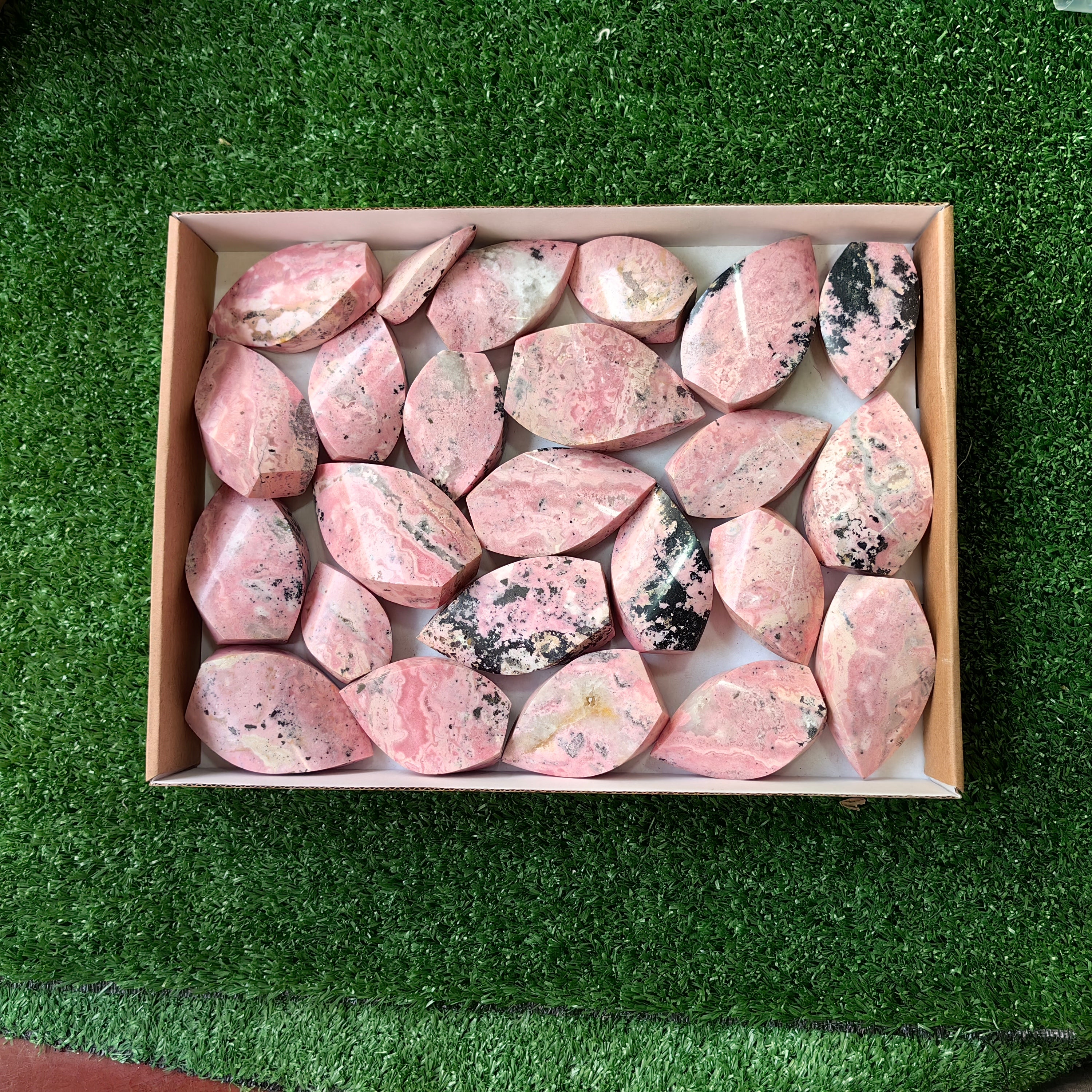 24 pc rhodonite flames
