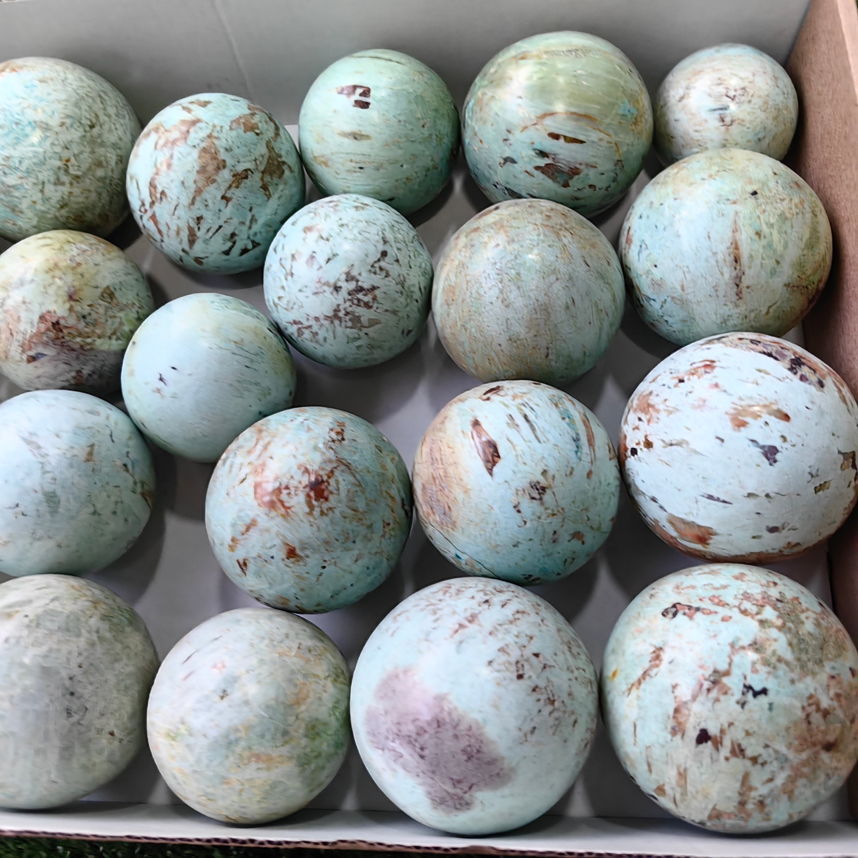 21 pc peruvian turquoise spheres