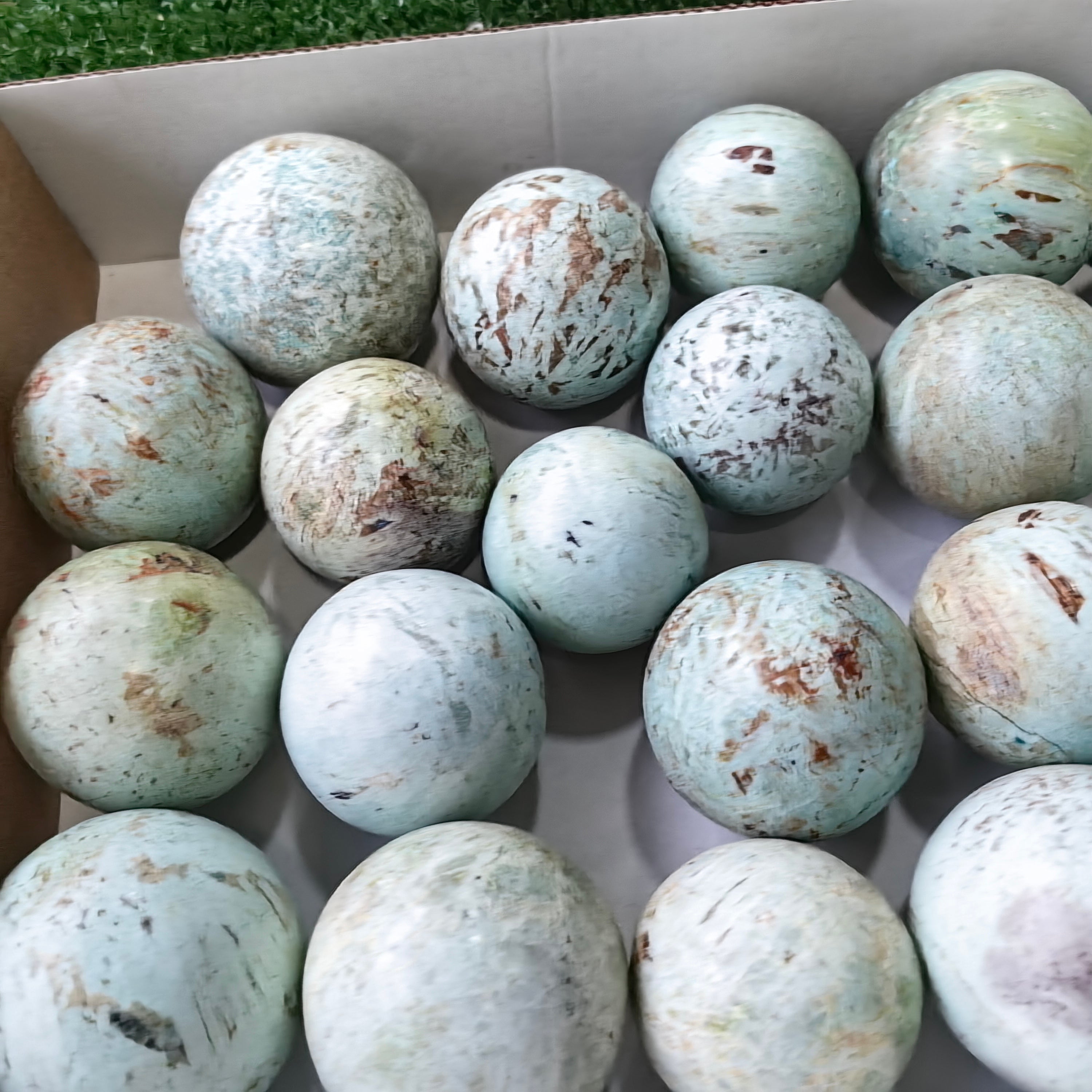 21 pc peruvian turquoise spheres