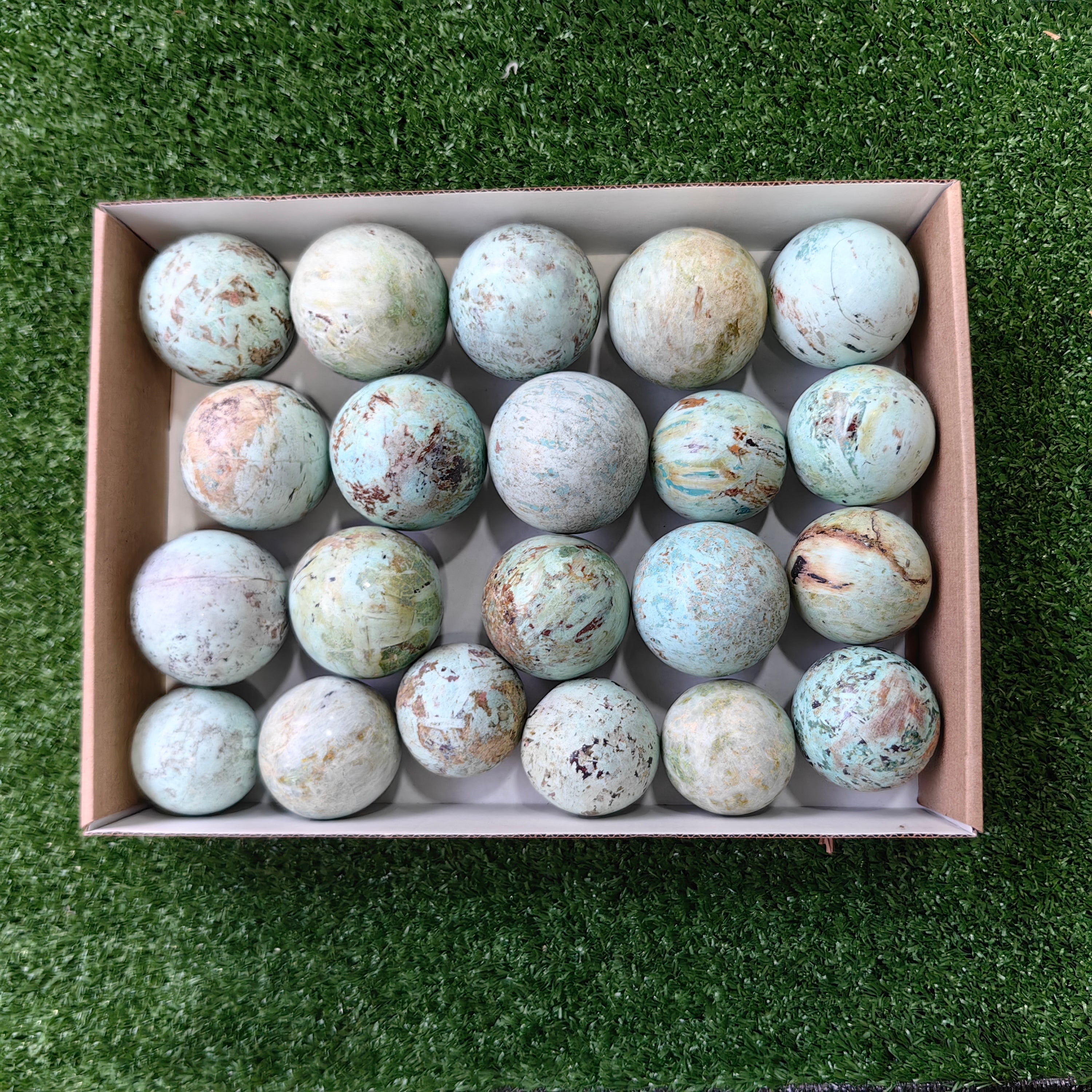 21 pc peruvian turquoise spheres