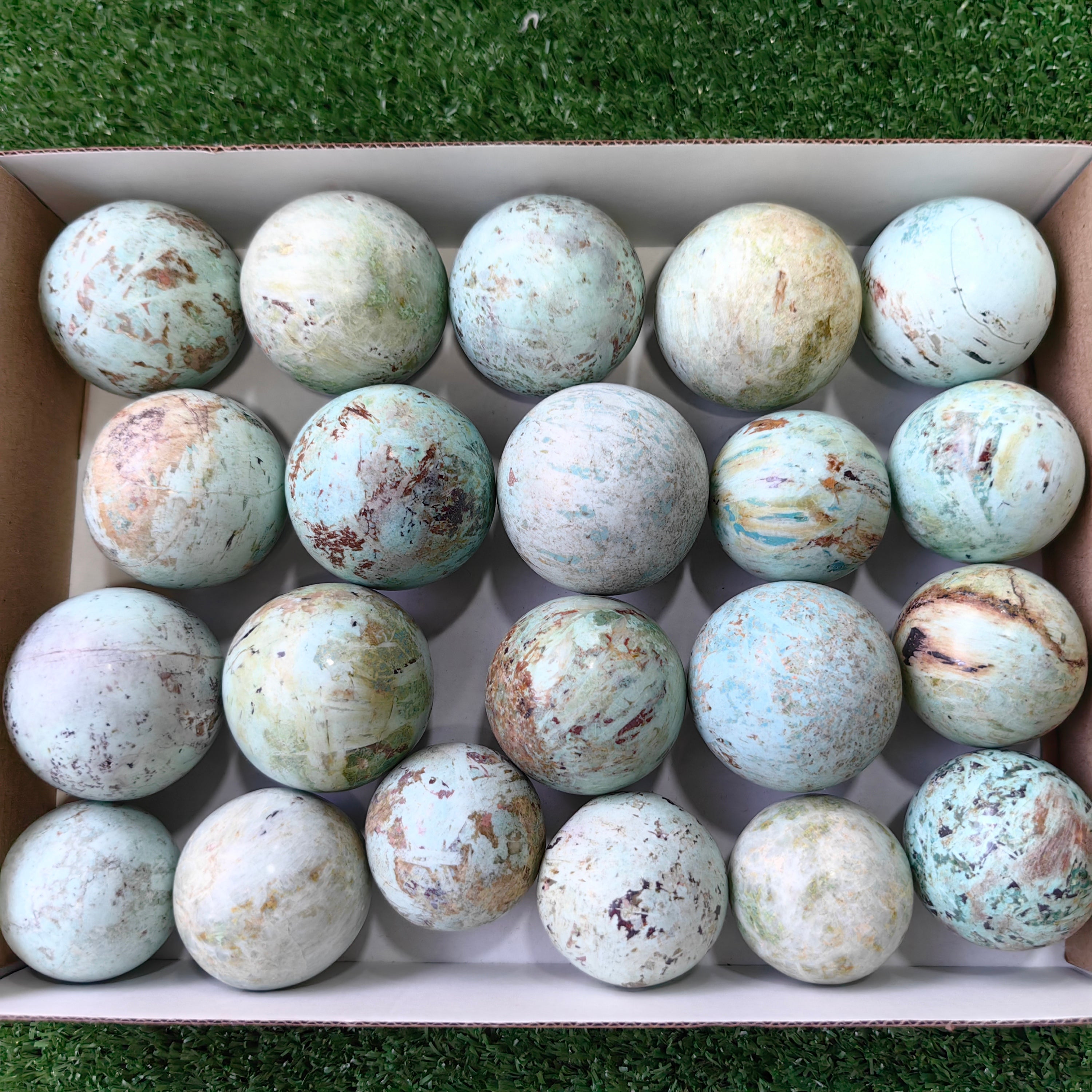 21 pc peruvian turquoise spheres