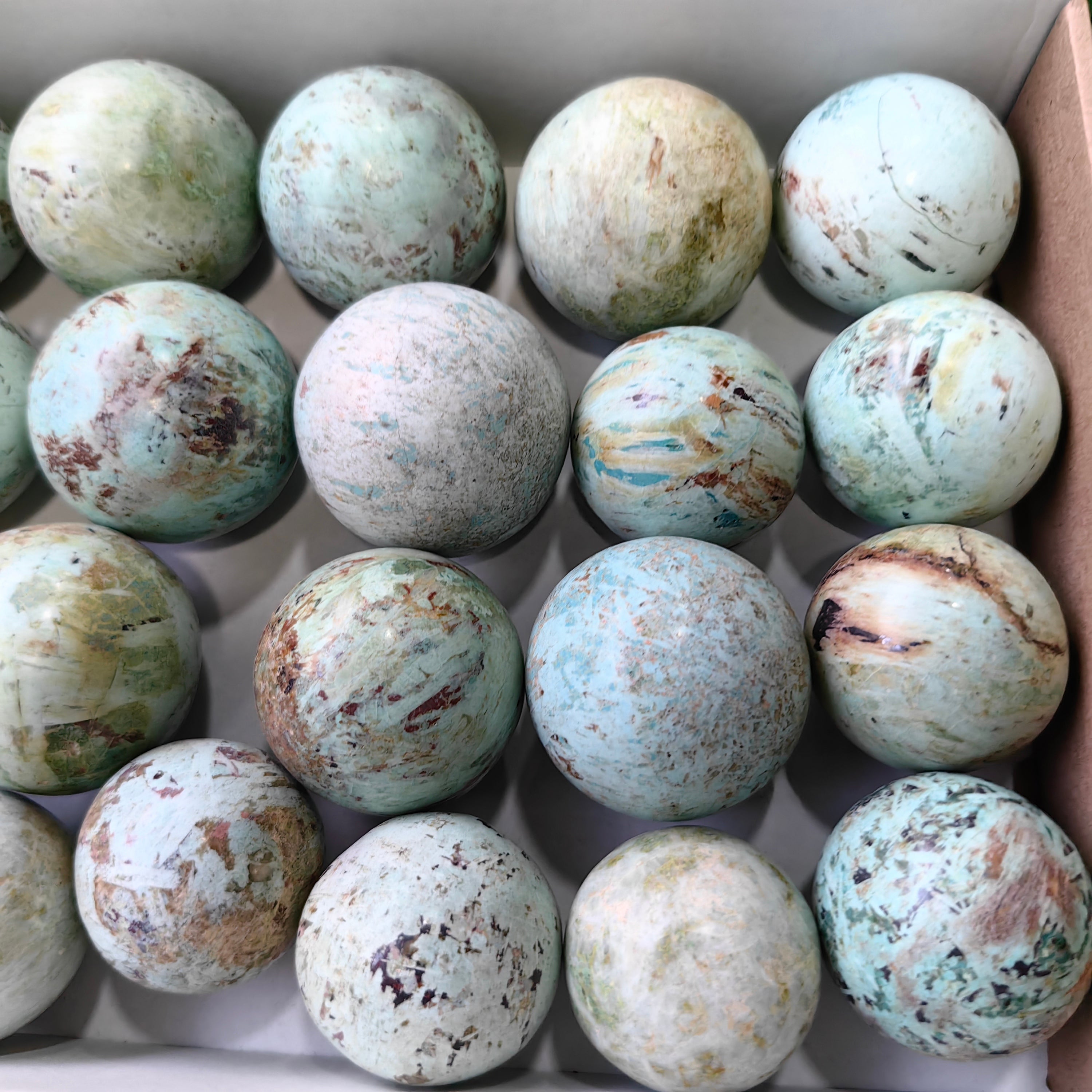 21 pc peruvian turquoise spheres