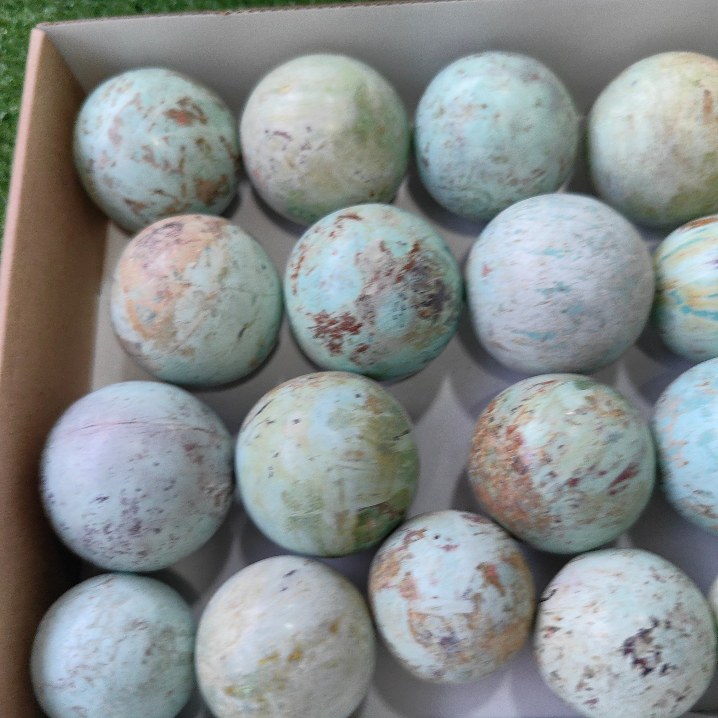 21 pc peruvian turquoise spheres