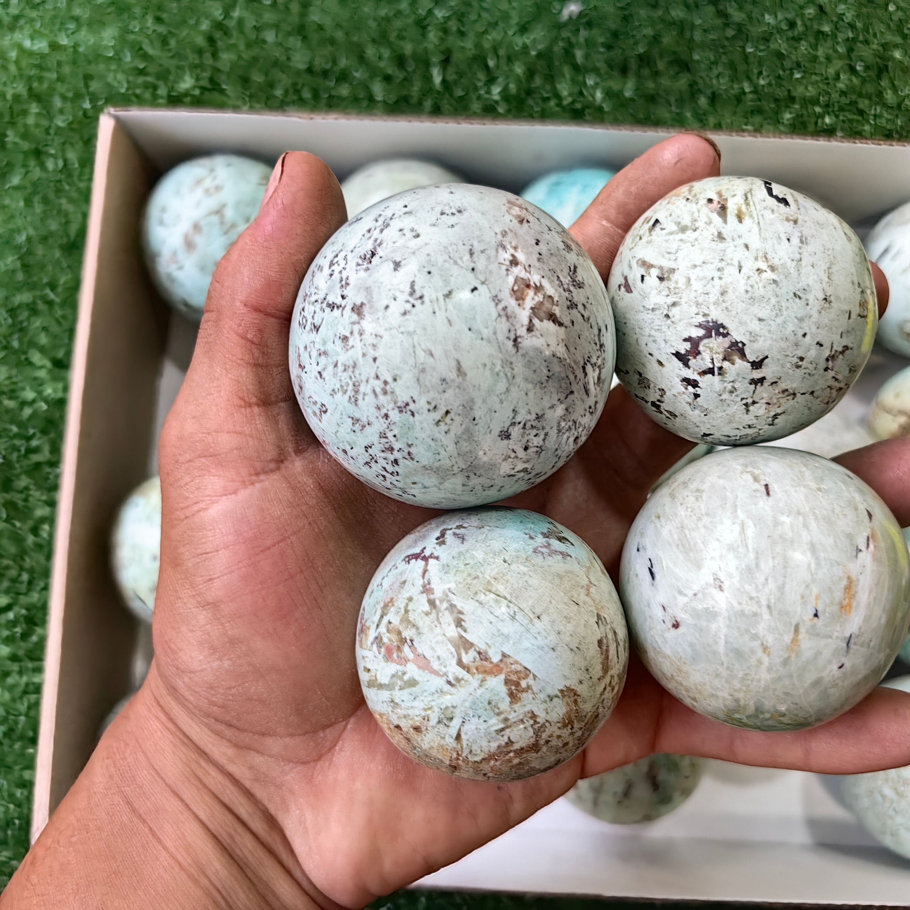 21 pc peruvian turquoise spheres