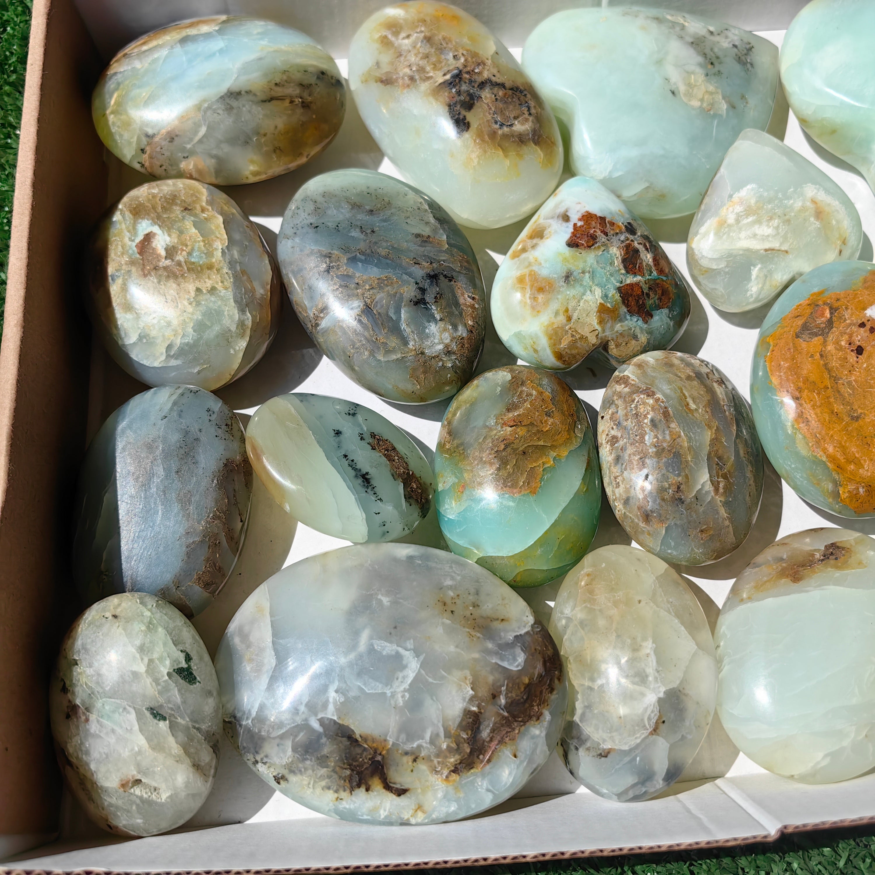 19 pc blue opal palms  & hearts