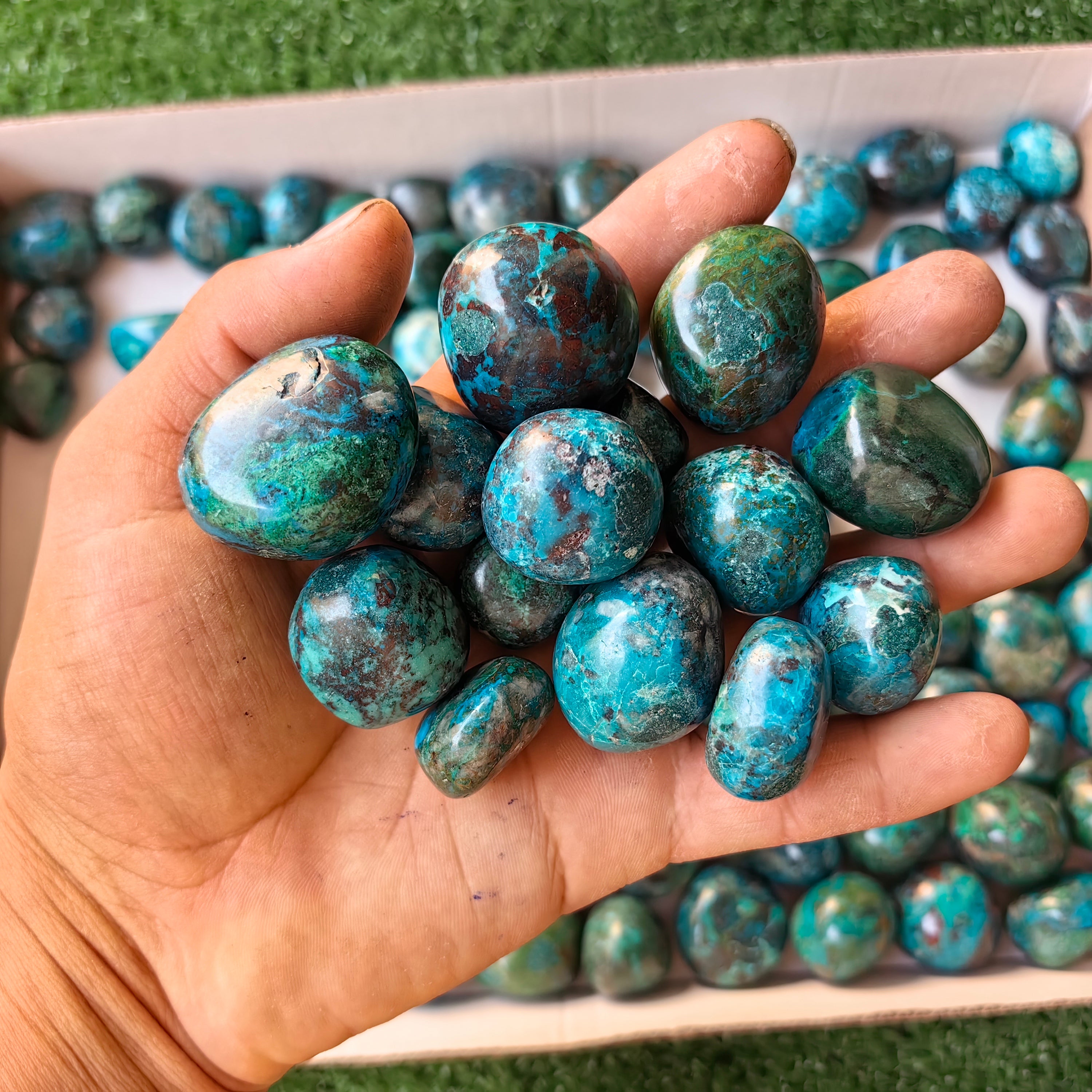 2 kg tumbled chrysocolla