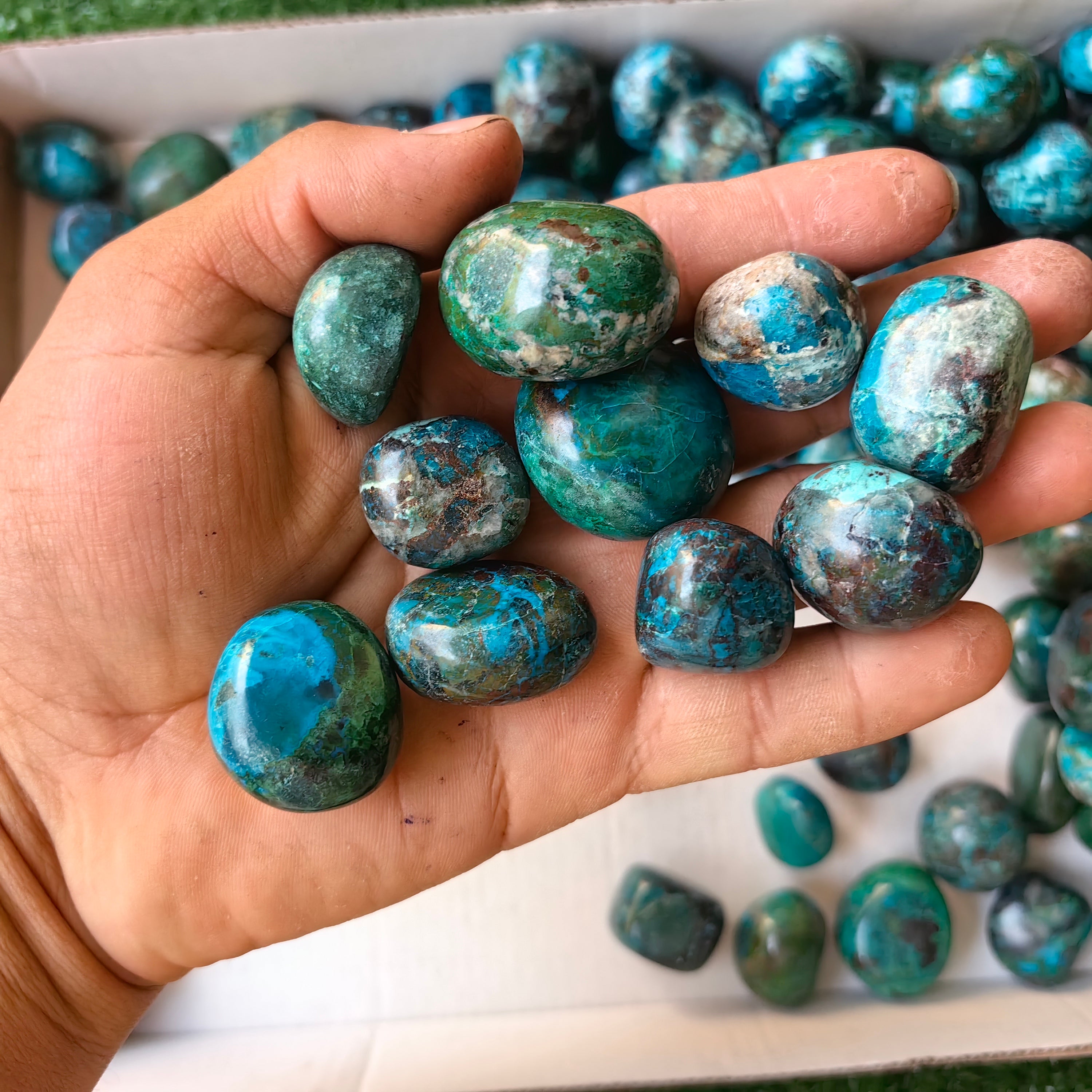 2 kg tumbled chrysocolla