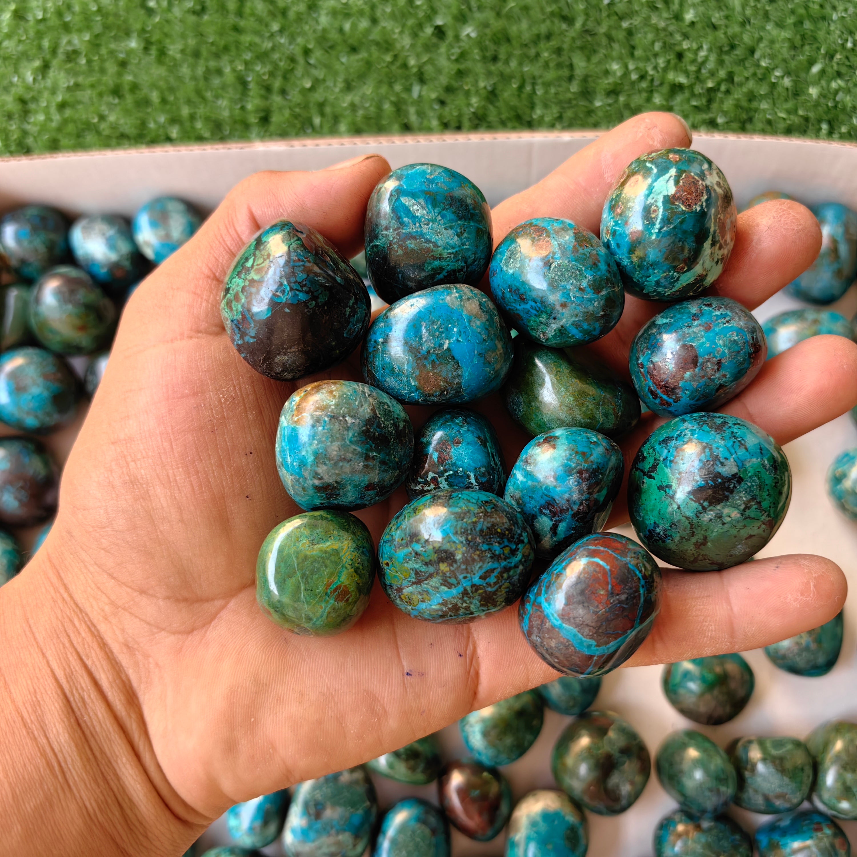 2 kg tumbled chrysocolla