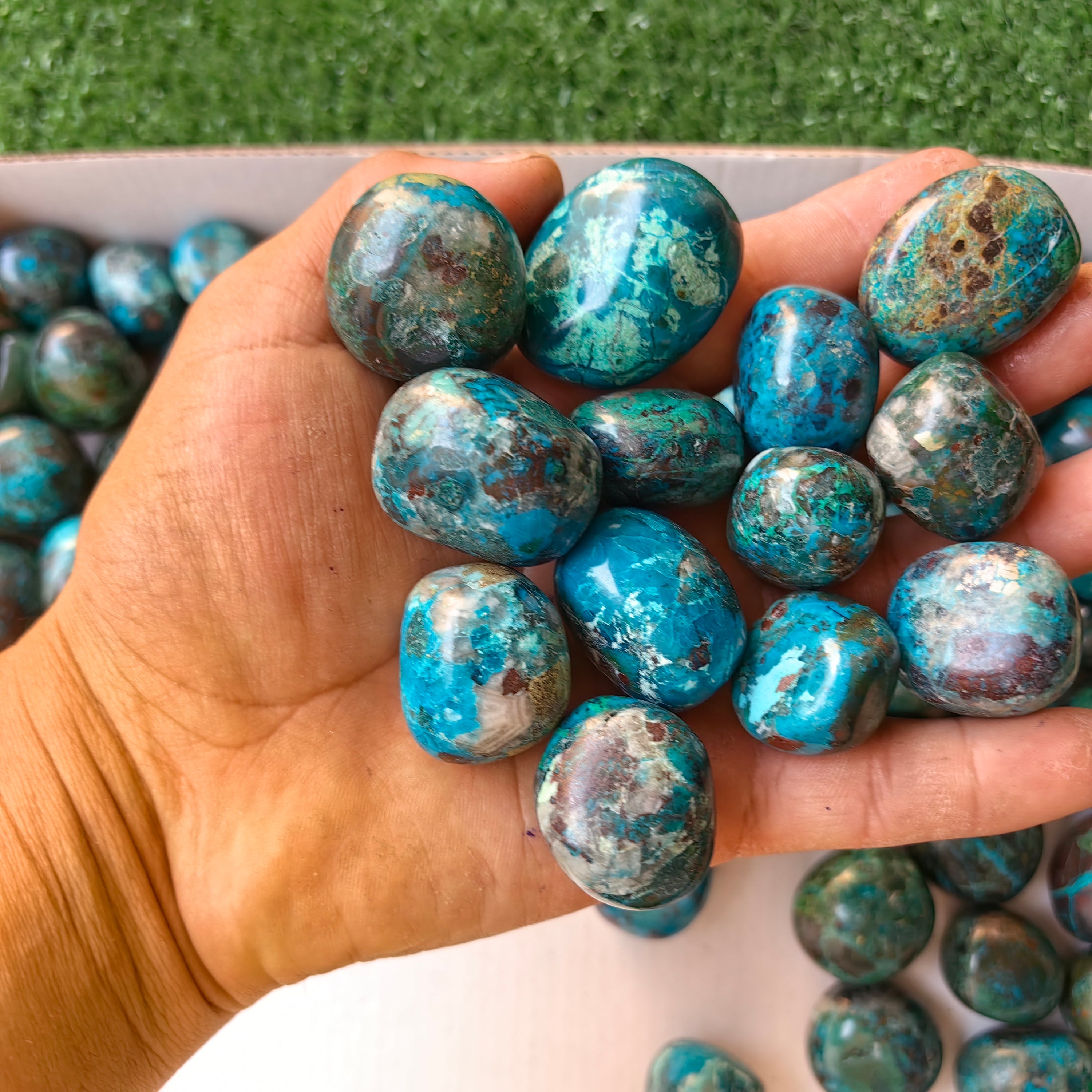 2 kg tumbled chrysocolla