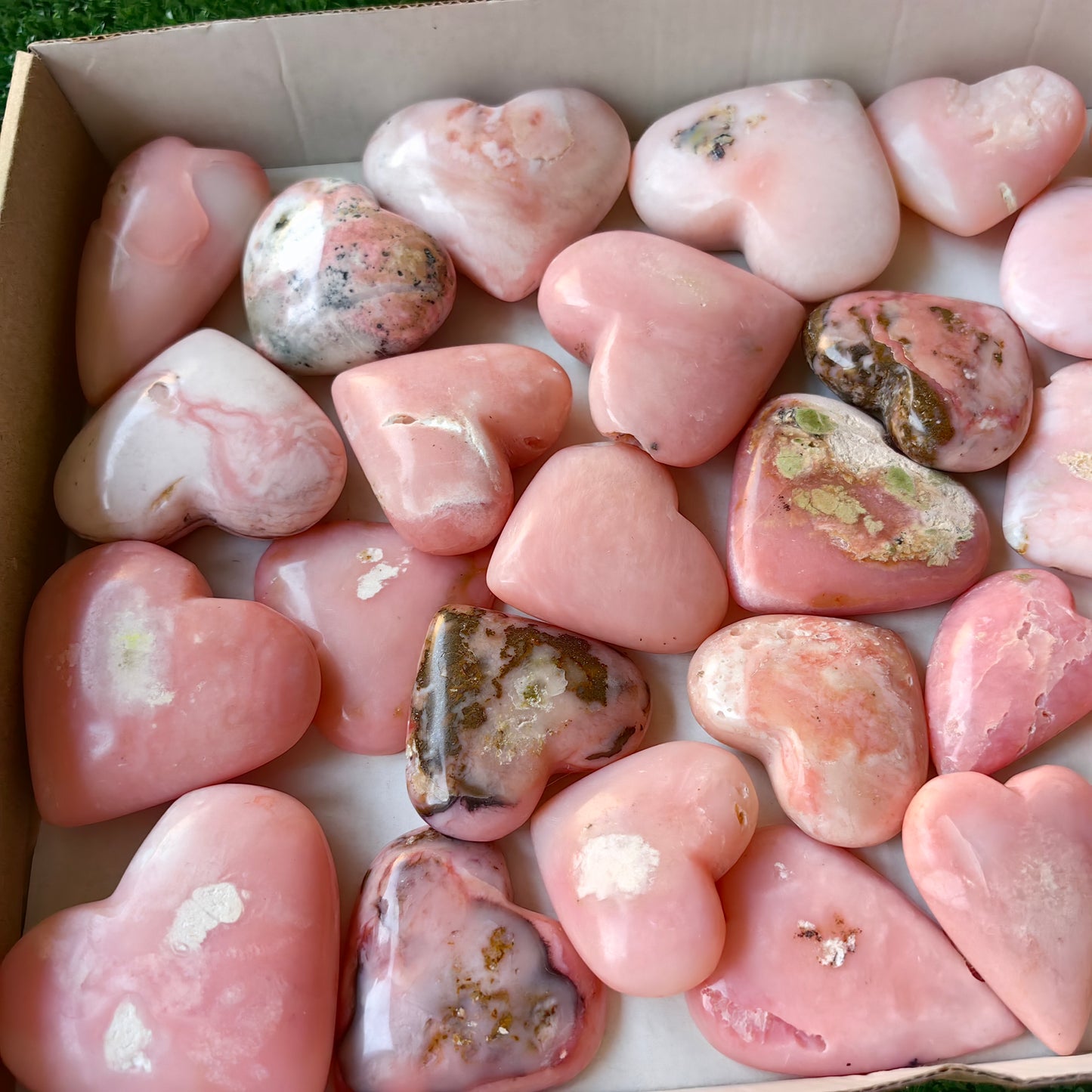 29 pc pink opal hearts