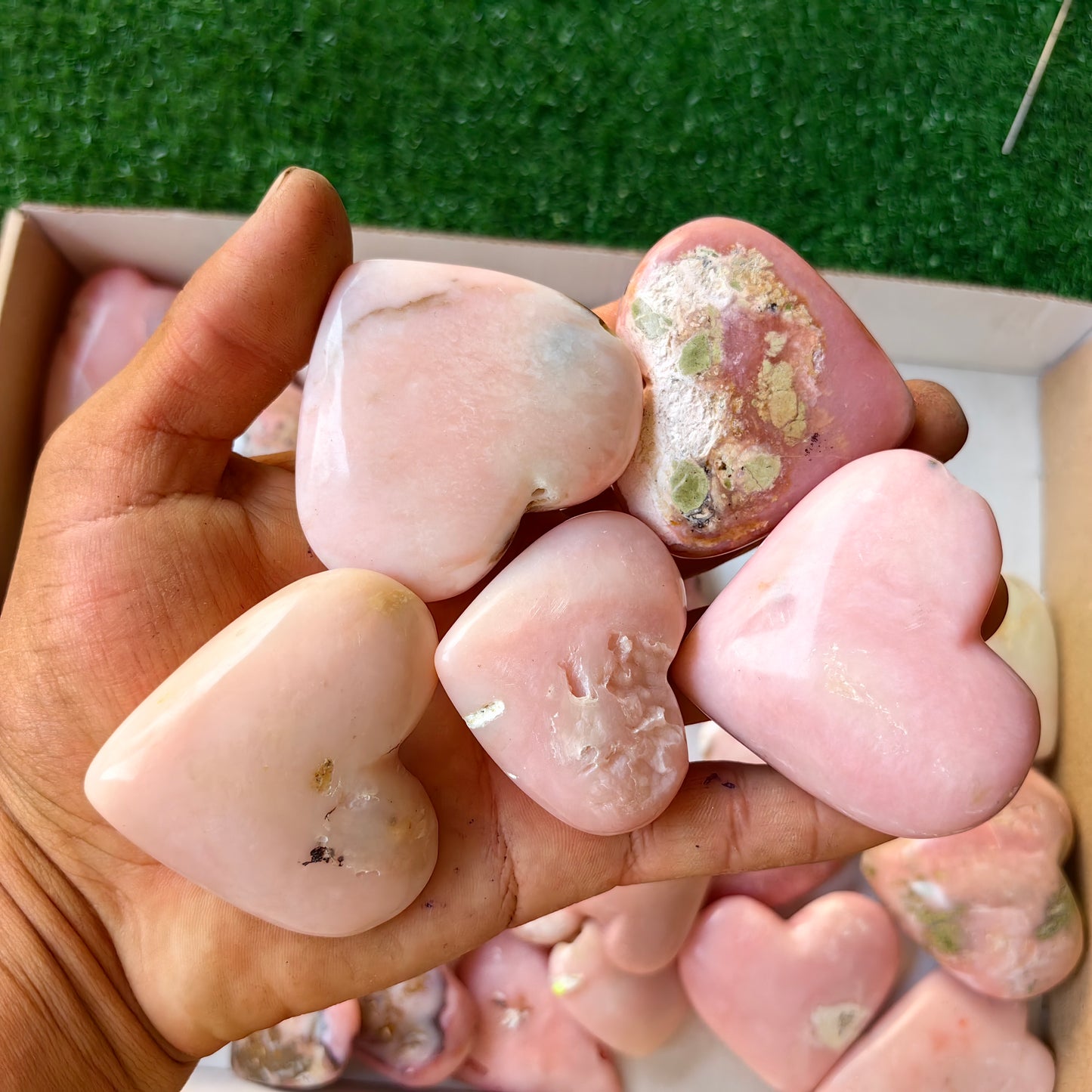 29 pc pink opal hearts