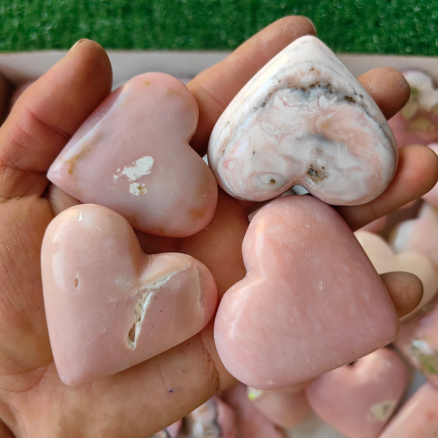 29 pc pink opal hearts