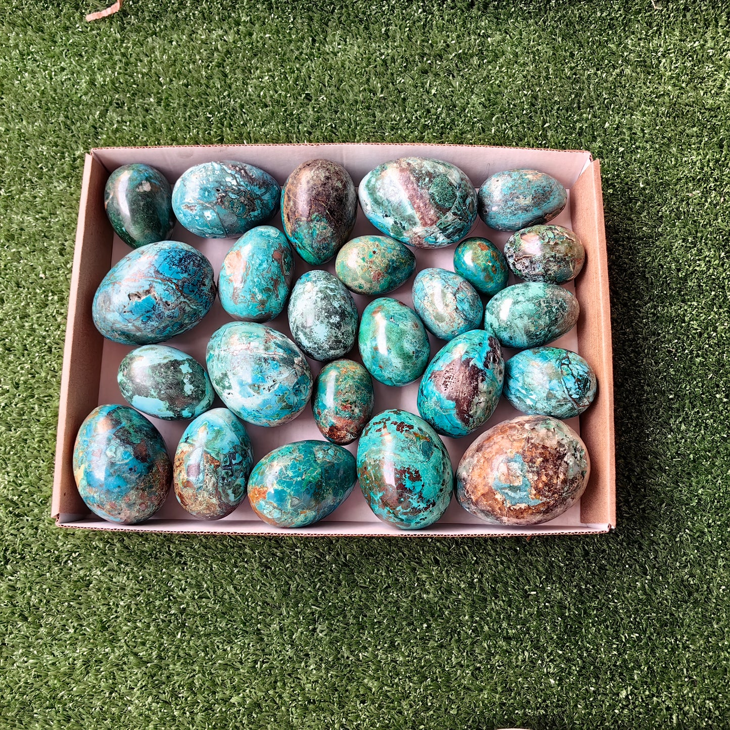 24 pc chrysocolla eggs