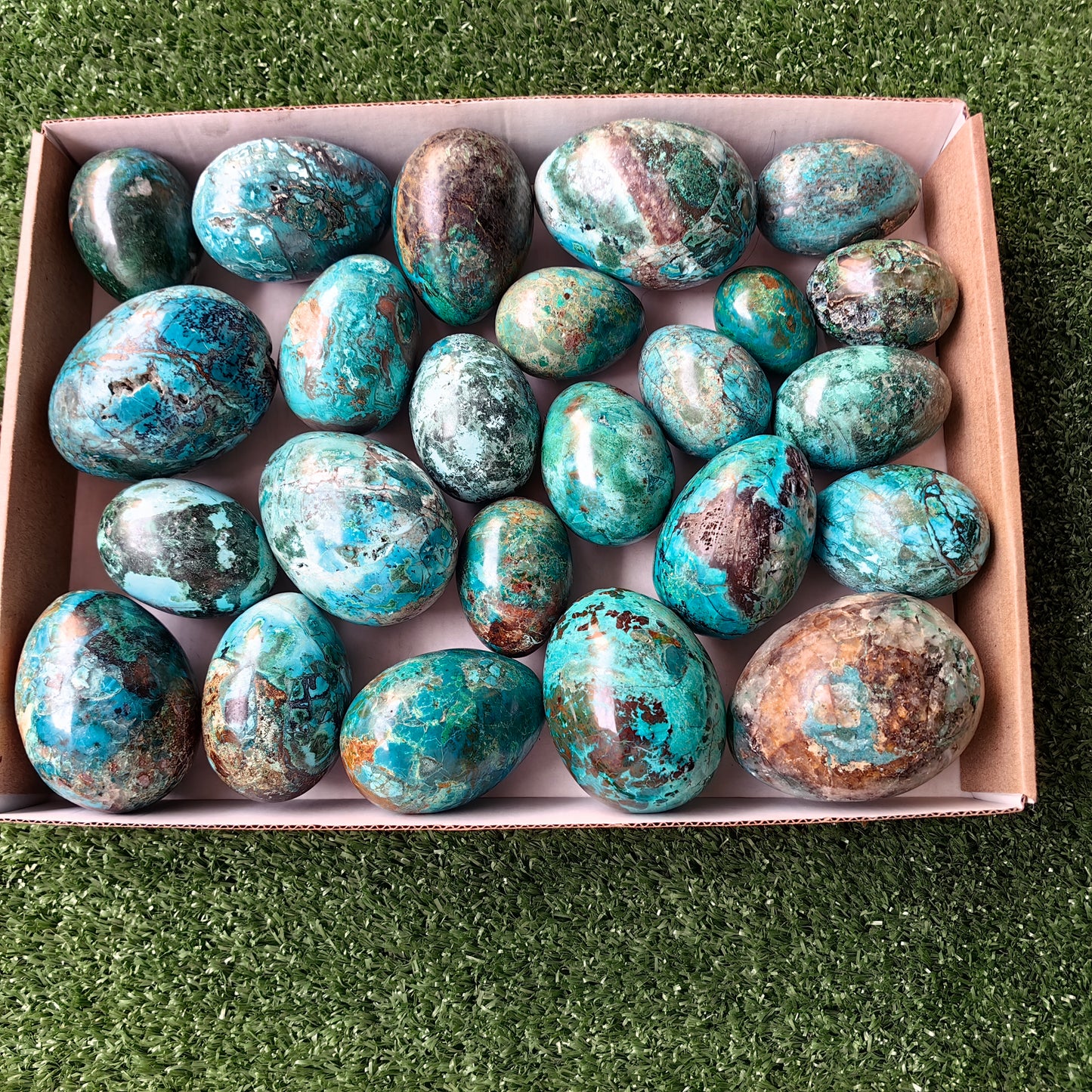 24 pc chrysocolla eggs