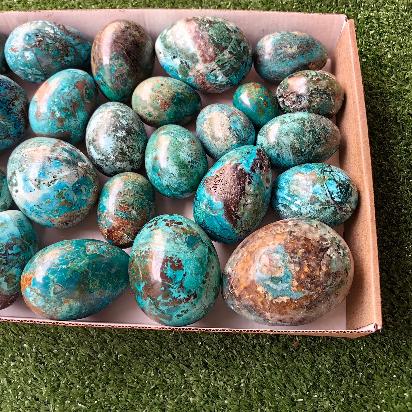 24 pc chrysocolla eggs