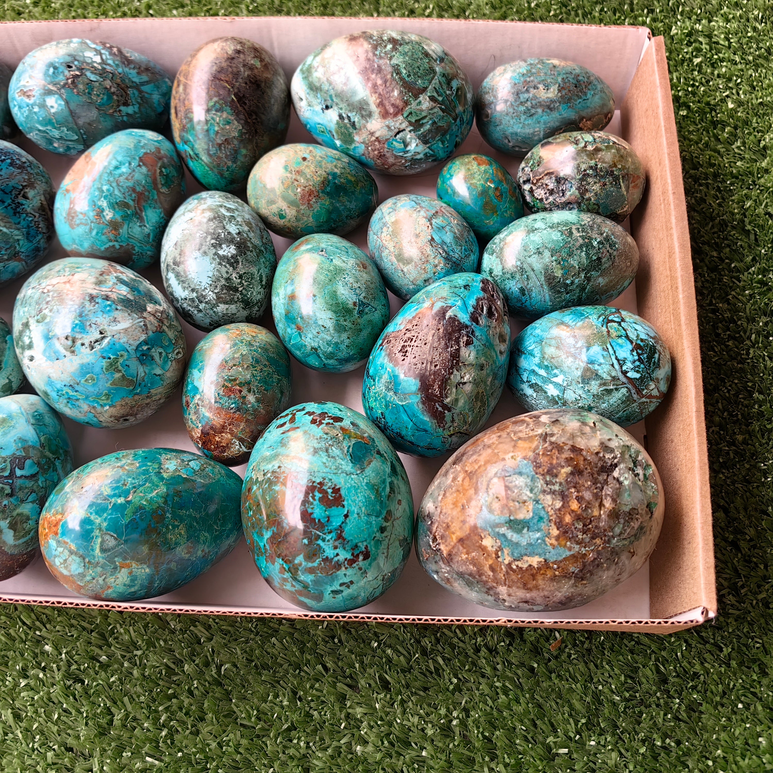 24 pc chrysocolla eggs