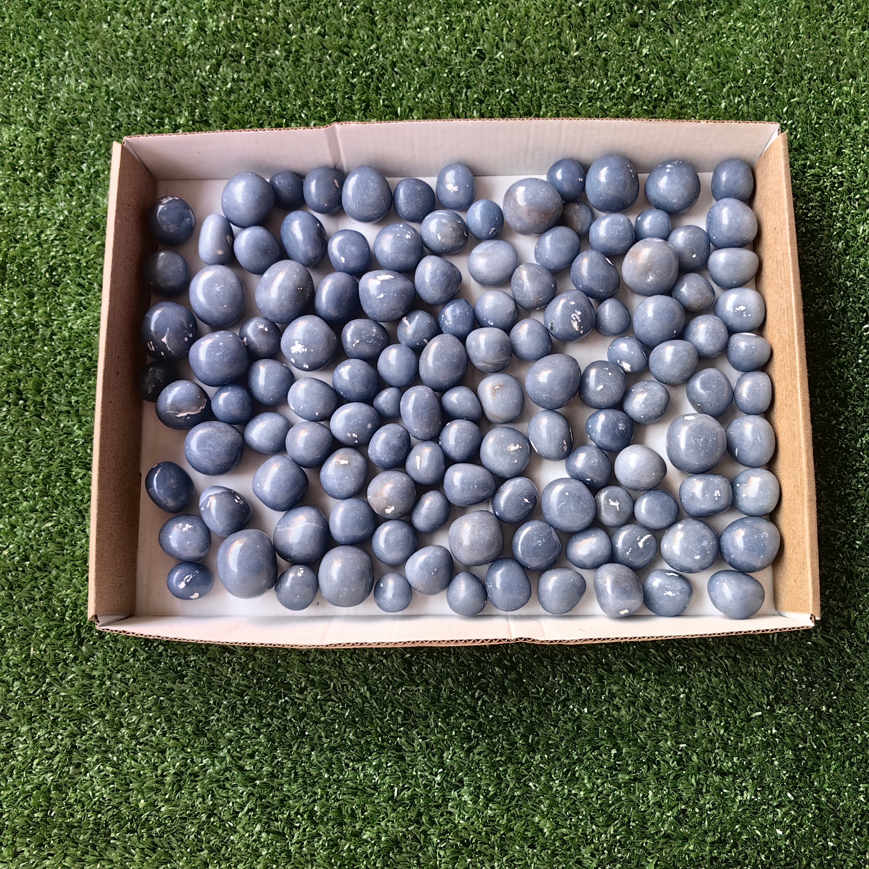 2 kg tumbled blue angelite