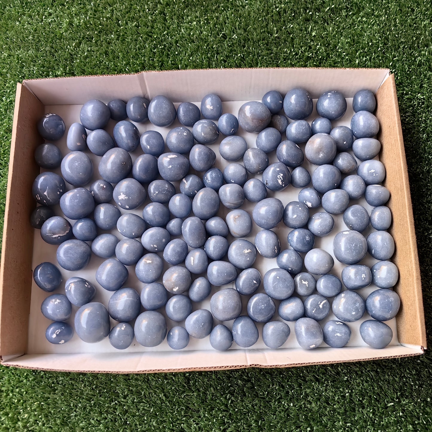 2 kg tumbled blue angelite