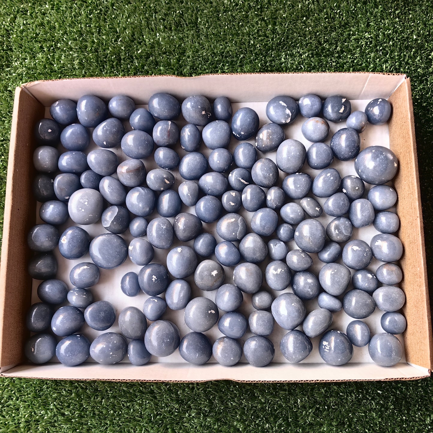 2 kg tumbled blue angelite