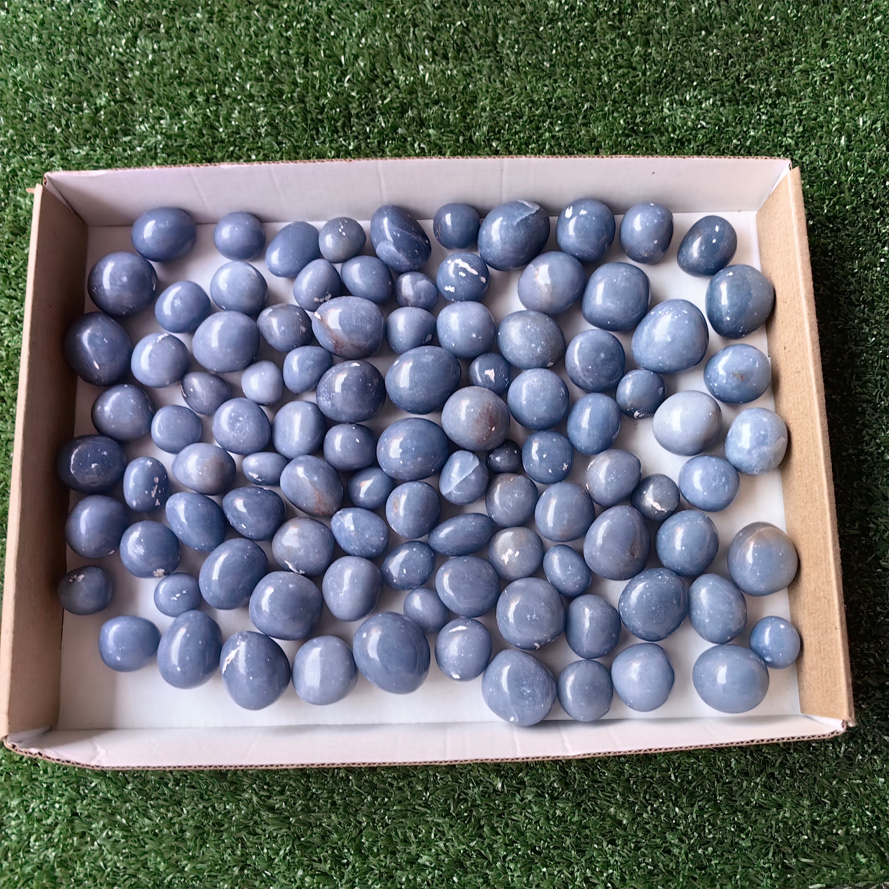 2 kg tumbled blue angelite