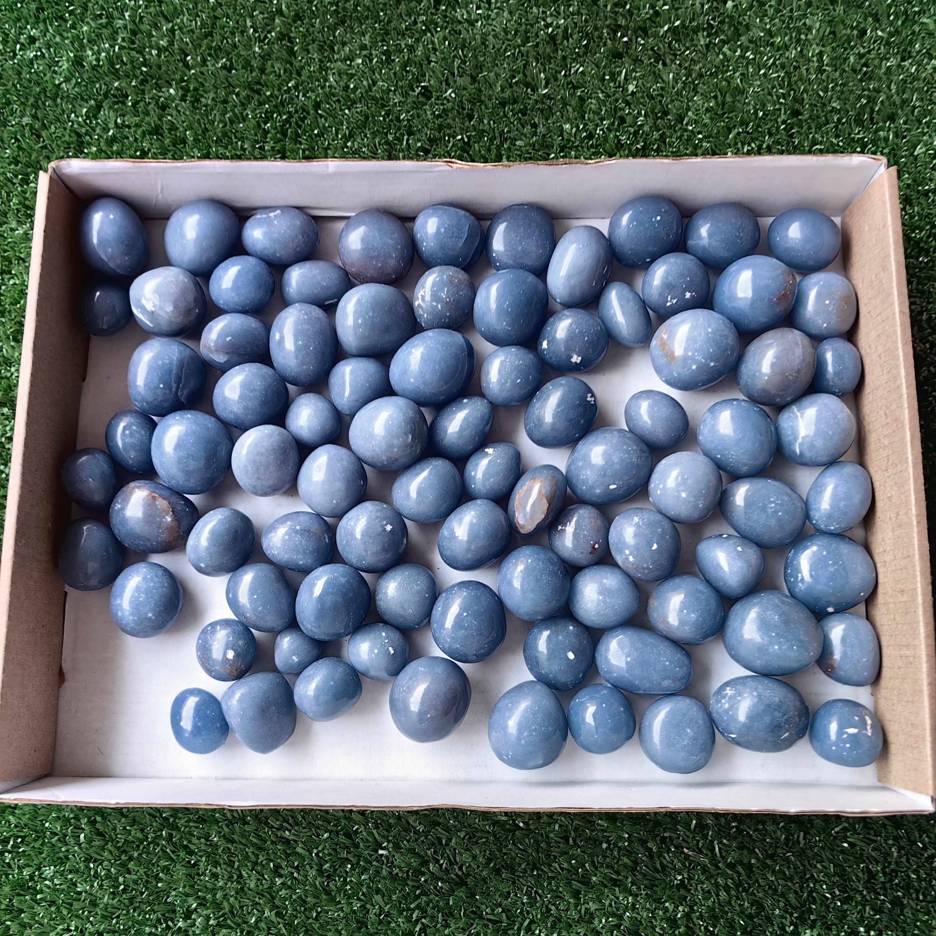 2 kg tumbled blue angelite