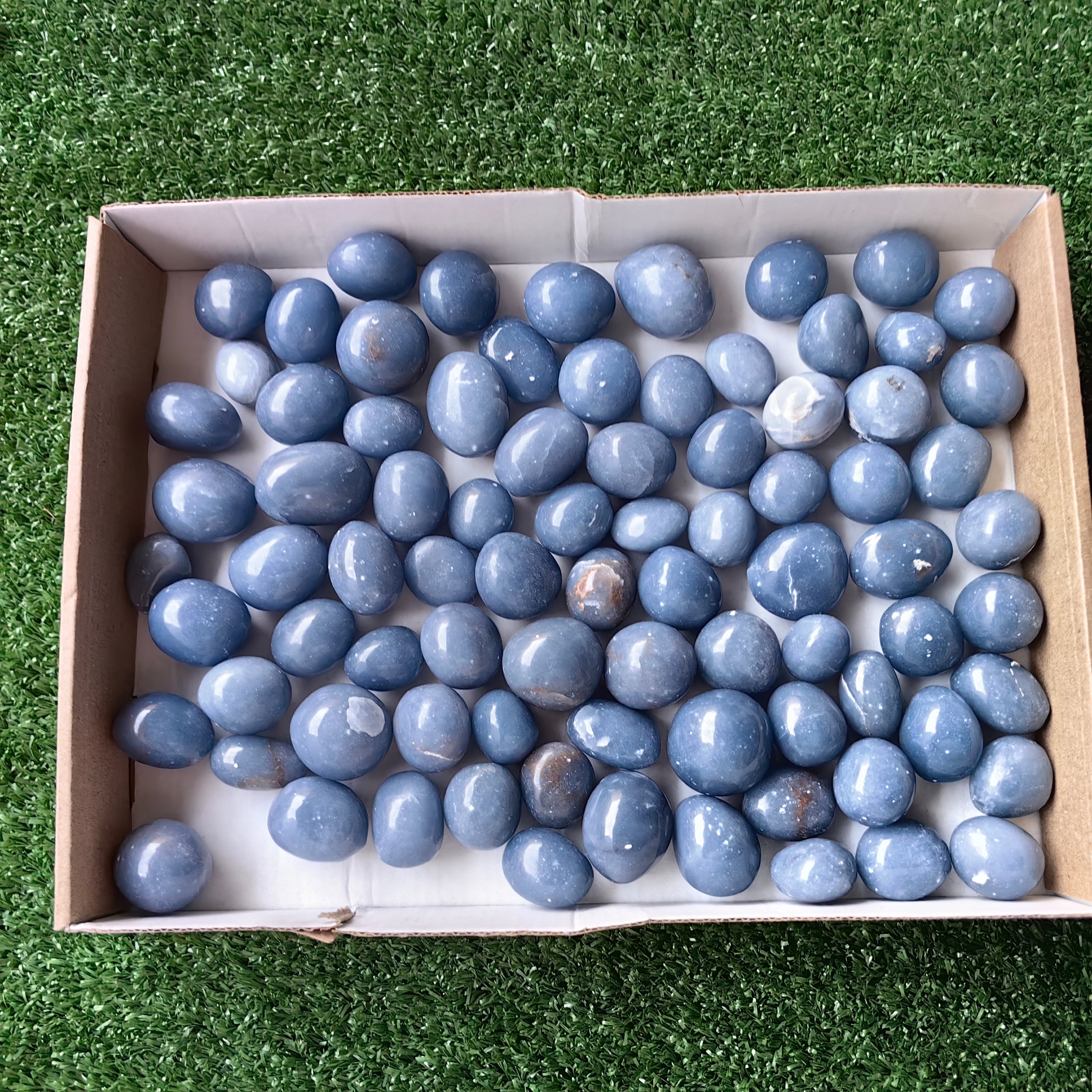 2 kg tumbled blue angelite