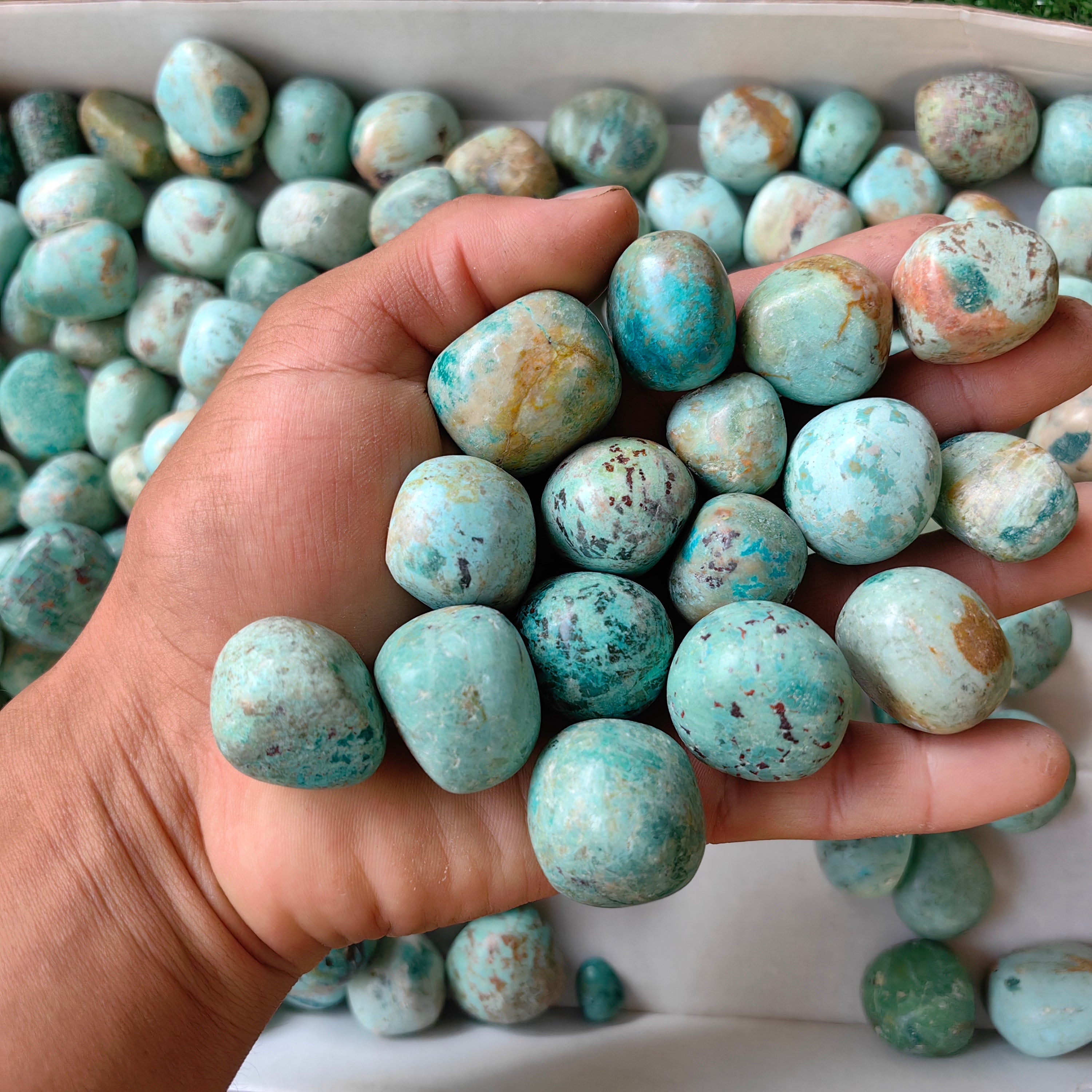 2 kg tumbled peruvian turquoise