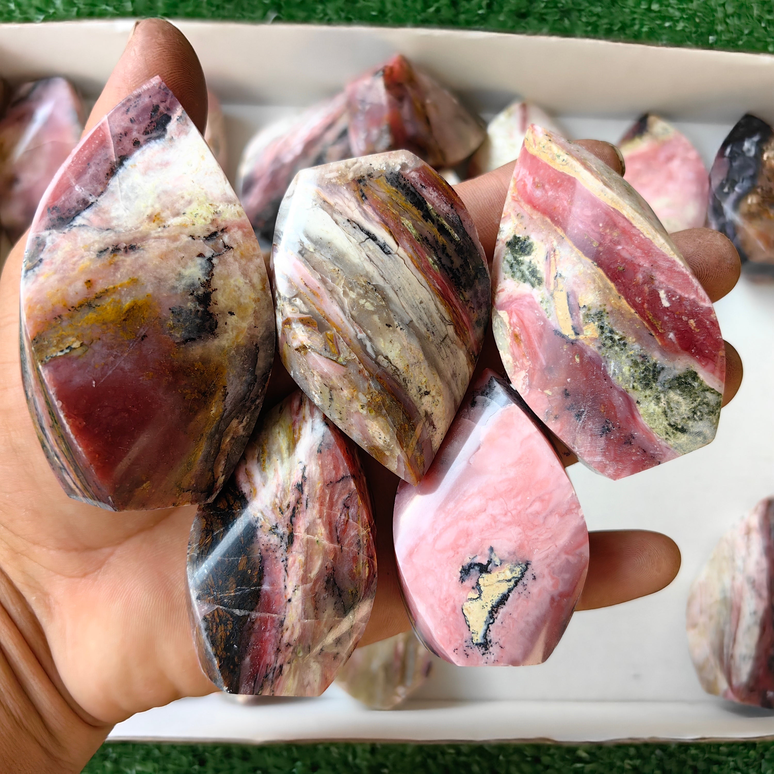 21 pc strawberry pink opal flames