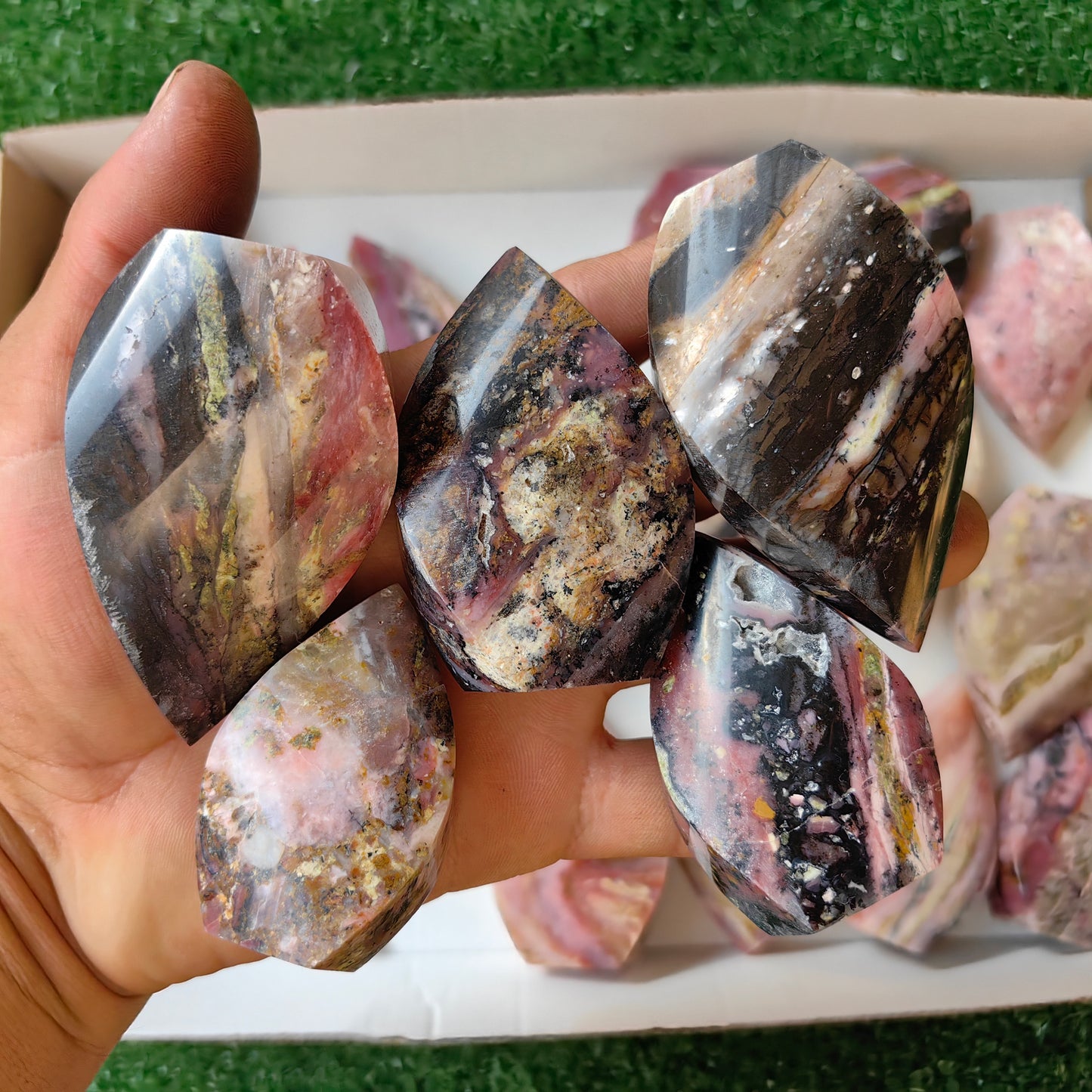 21 pc strawberry pink opal flames