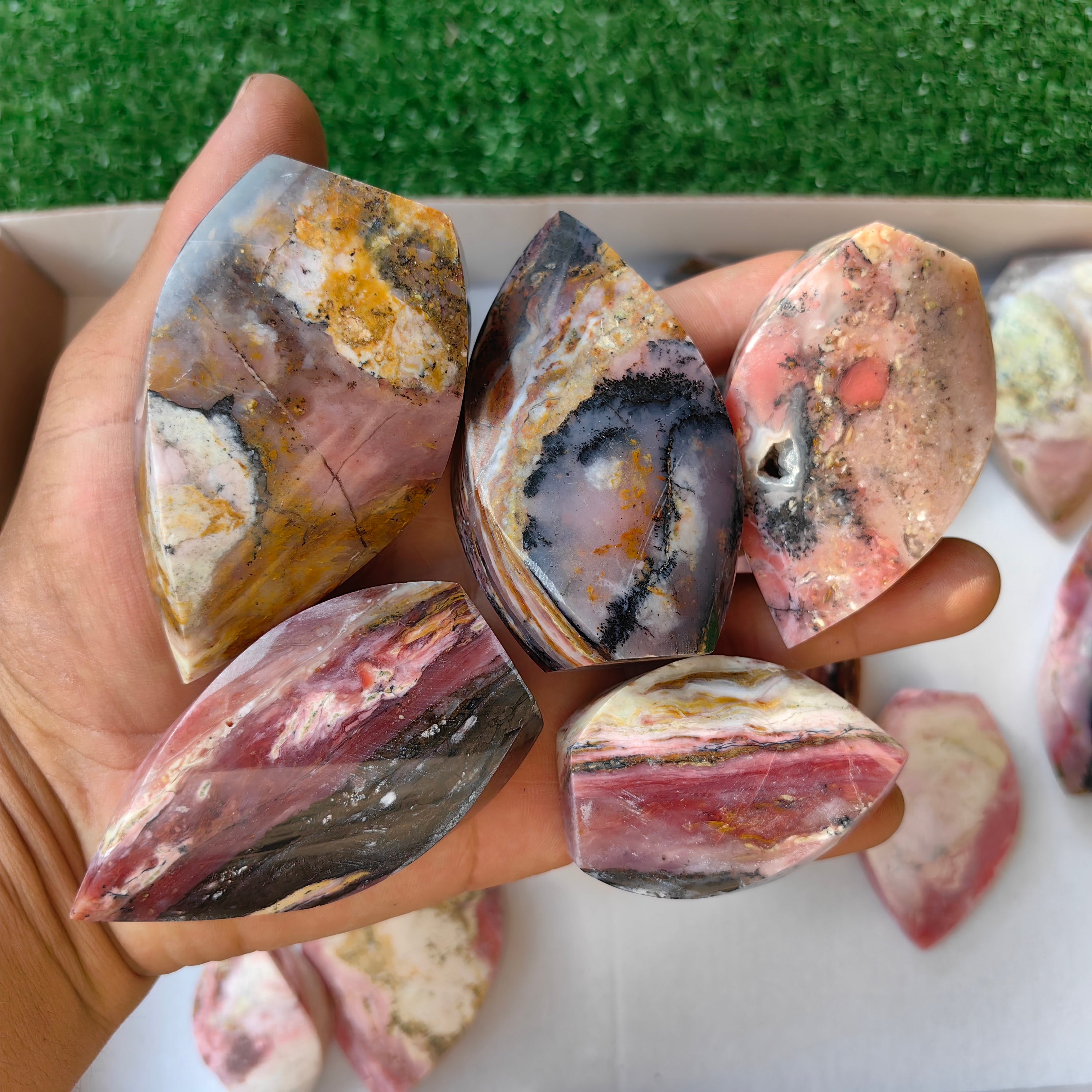 20 pc strawberry pink opal flames