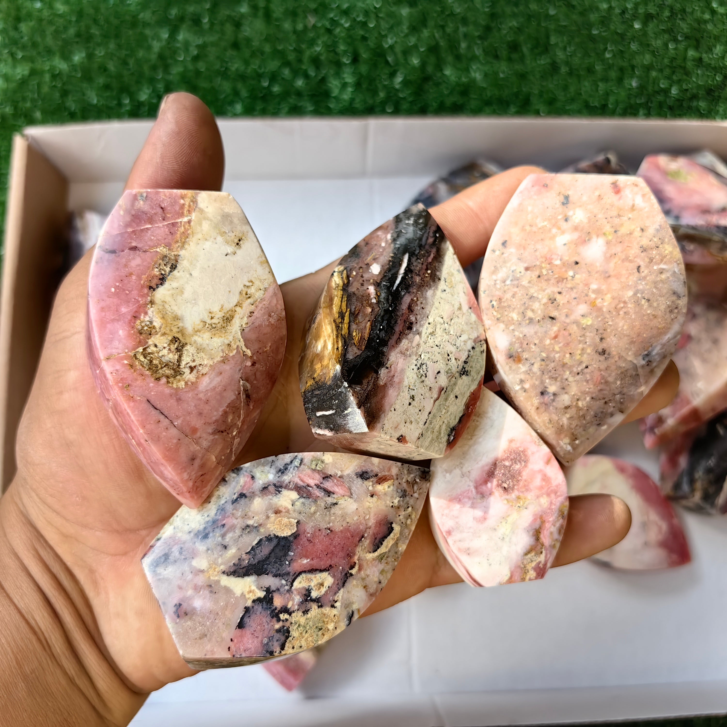 20 pc strawberry pink opal flames