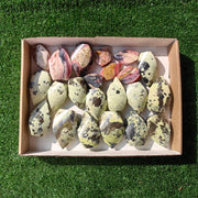 22 pc strawberry pink opal & serpentine flames