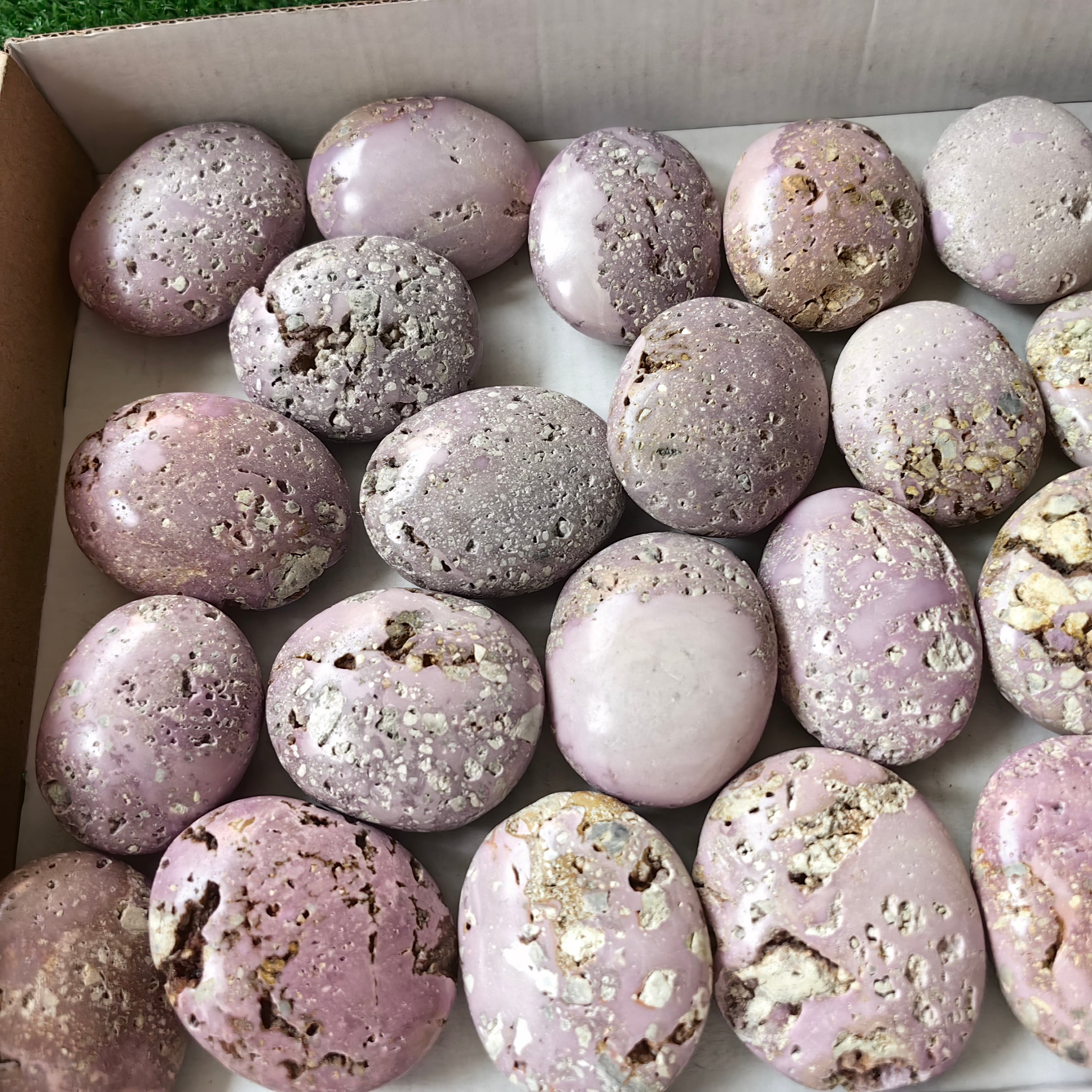 26 pc phosphosiderite drusy palms