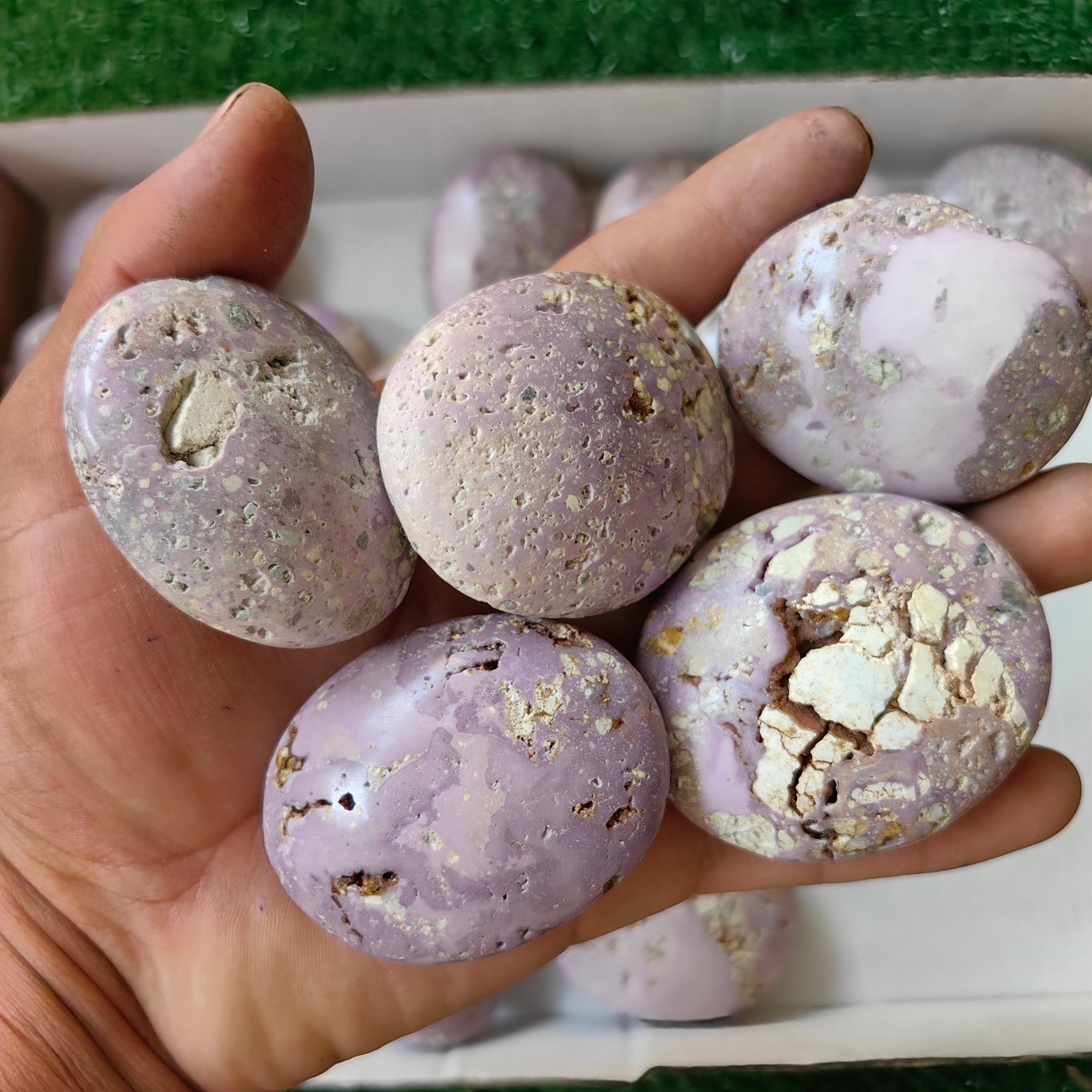 26 pc phosphosiderite drusy palms