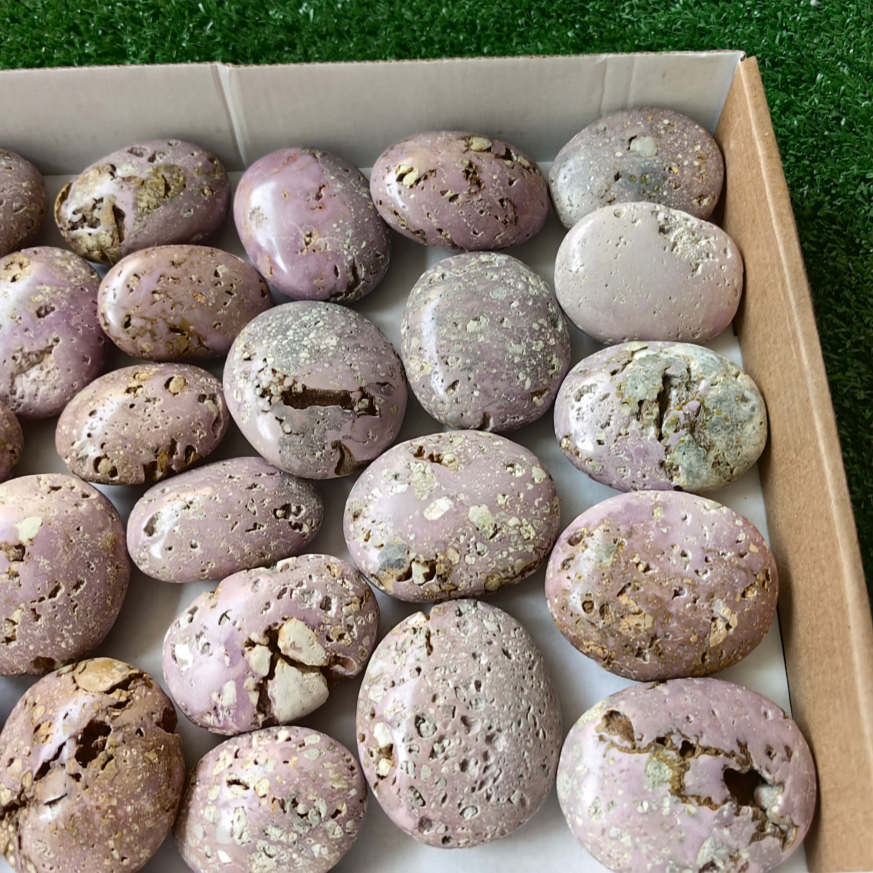 26 pc phosphosiderite drusy palms