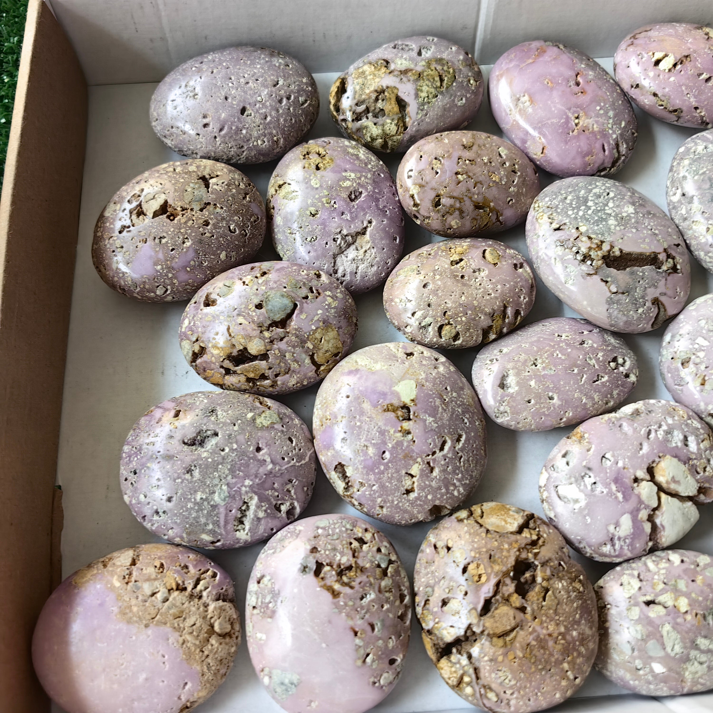 26 pc phosphosiderite drusy palms