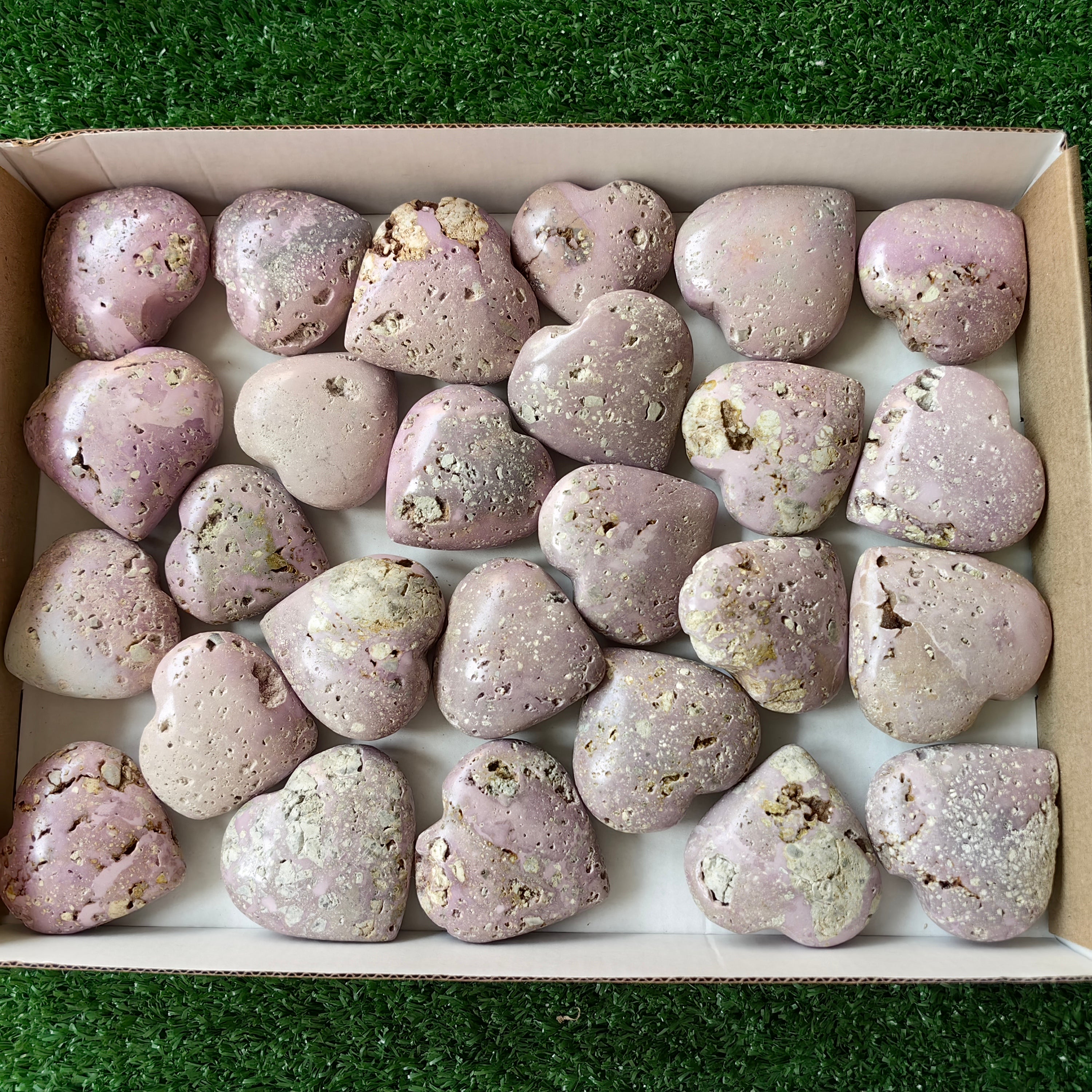 26 pc phosphosiderite drusy hearts