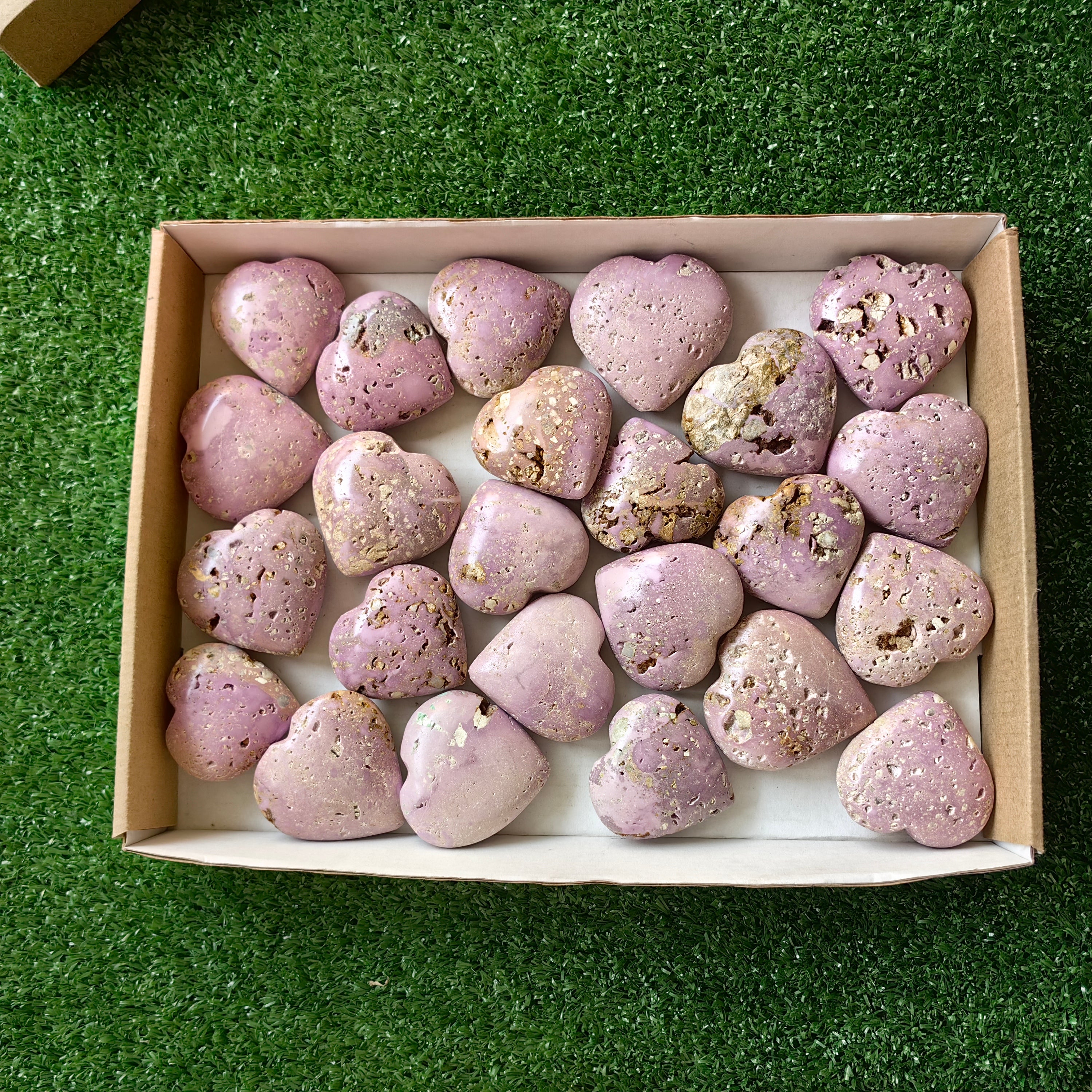 24 pc phosphosiderite drusy hearts