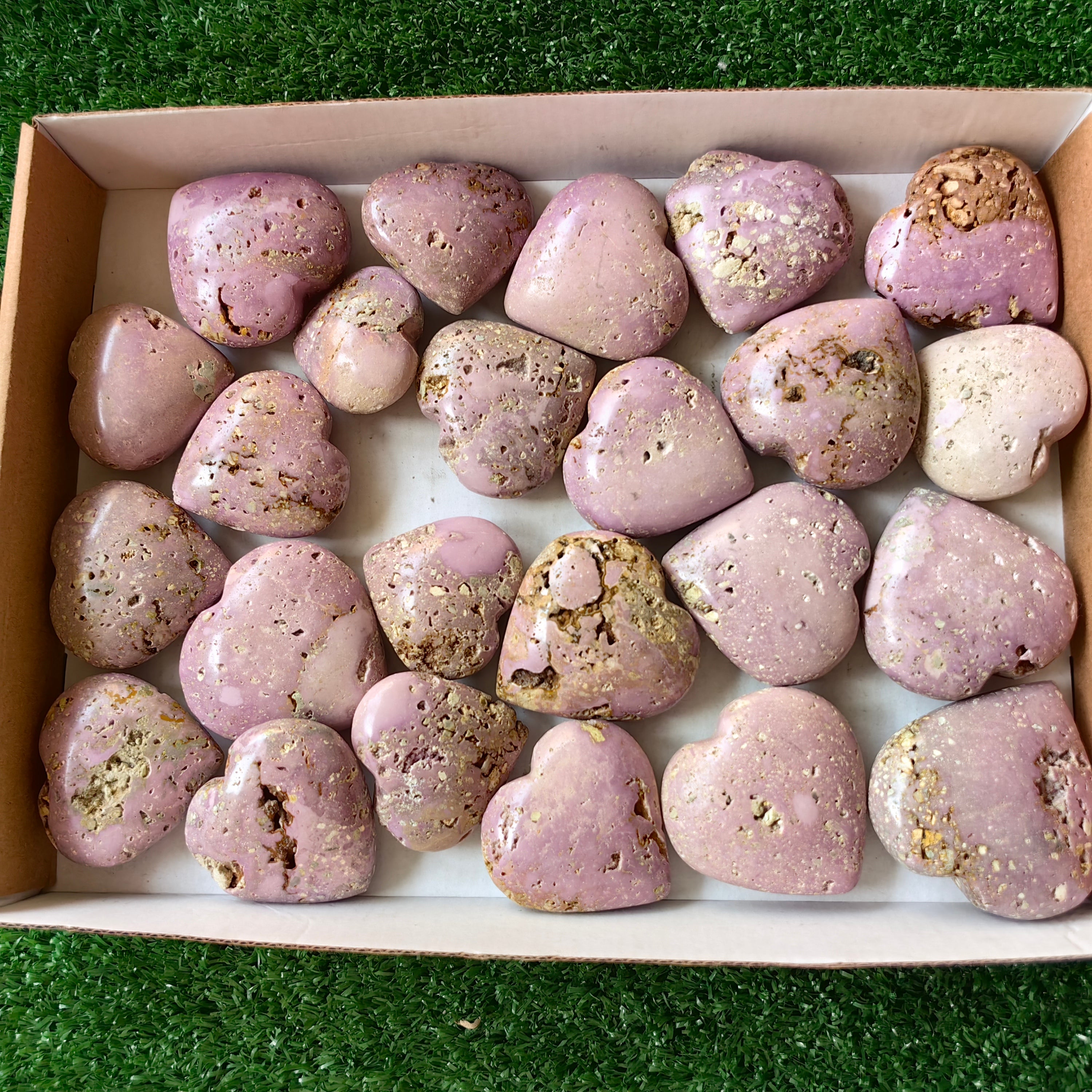 24 pc phosphosiderite drusy hearts