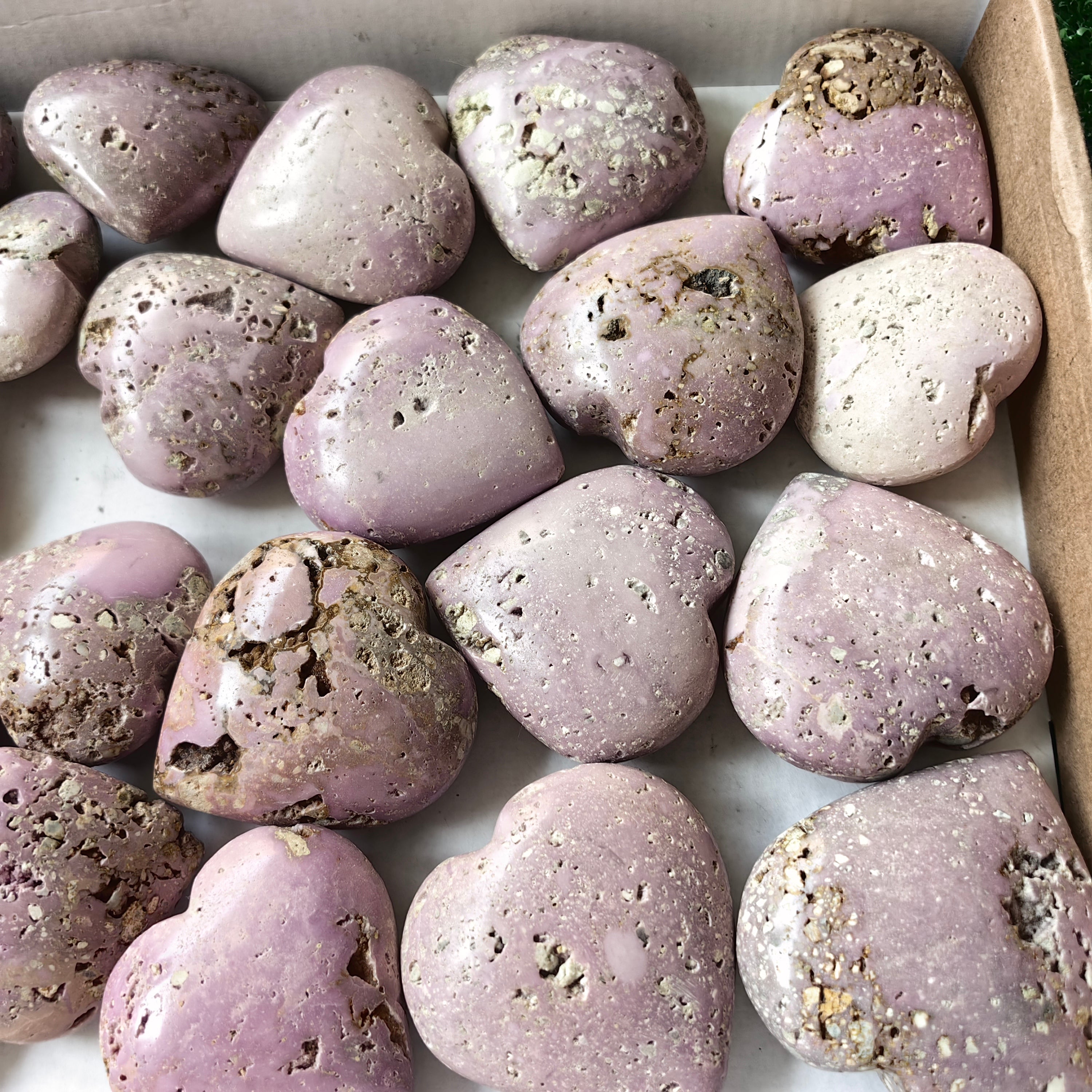 24 pc phosphosiderite drusy hearts