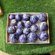 17 pc blue sodalite spheres