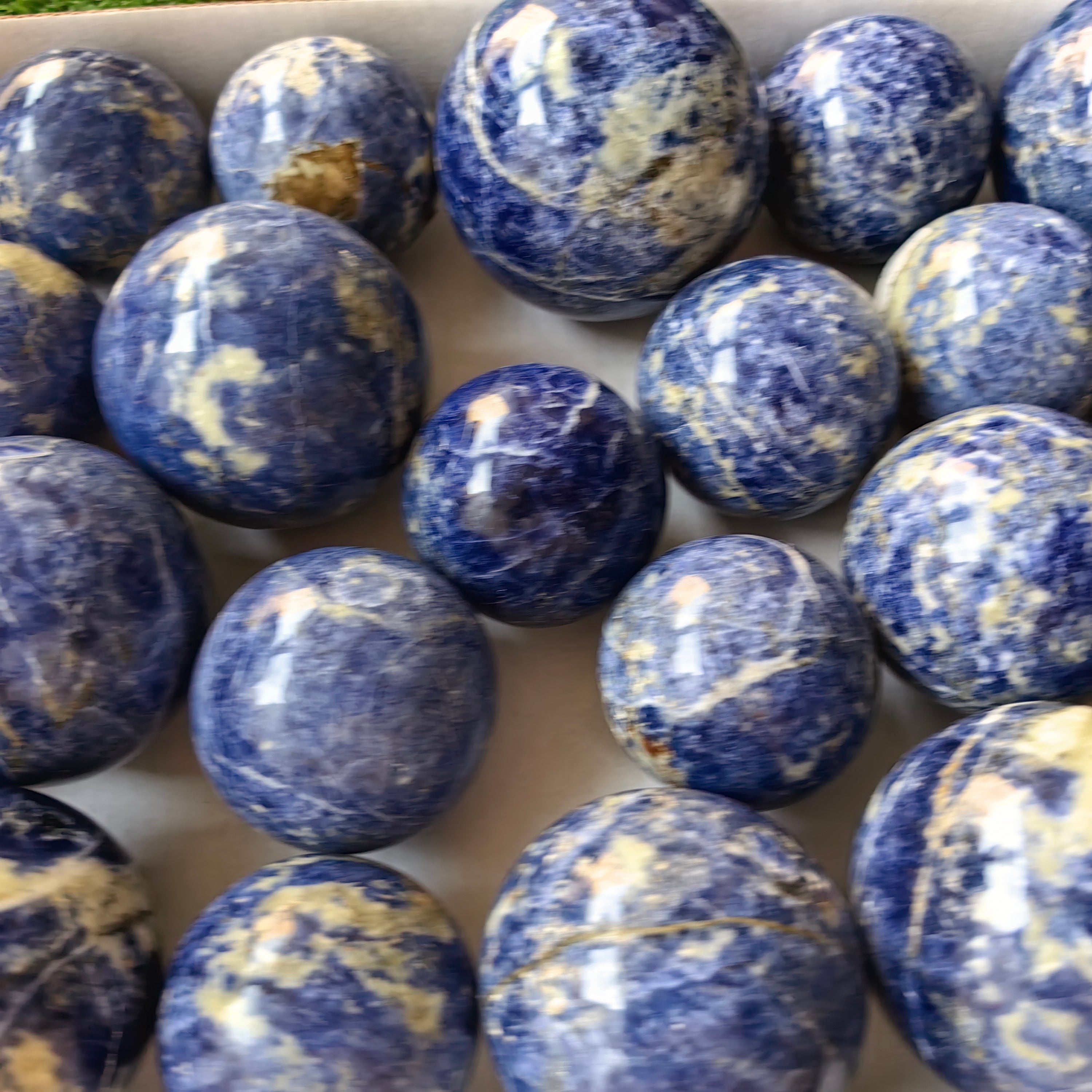 21 pc blue sodalite spheres