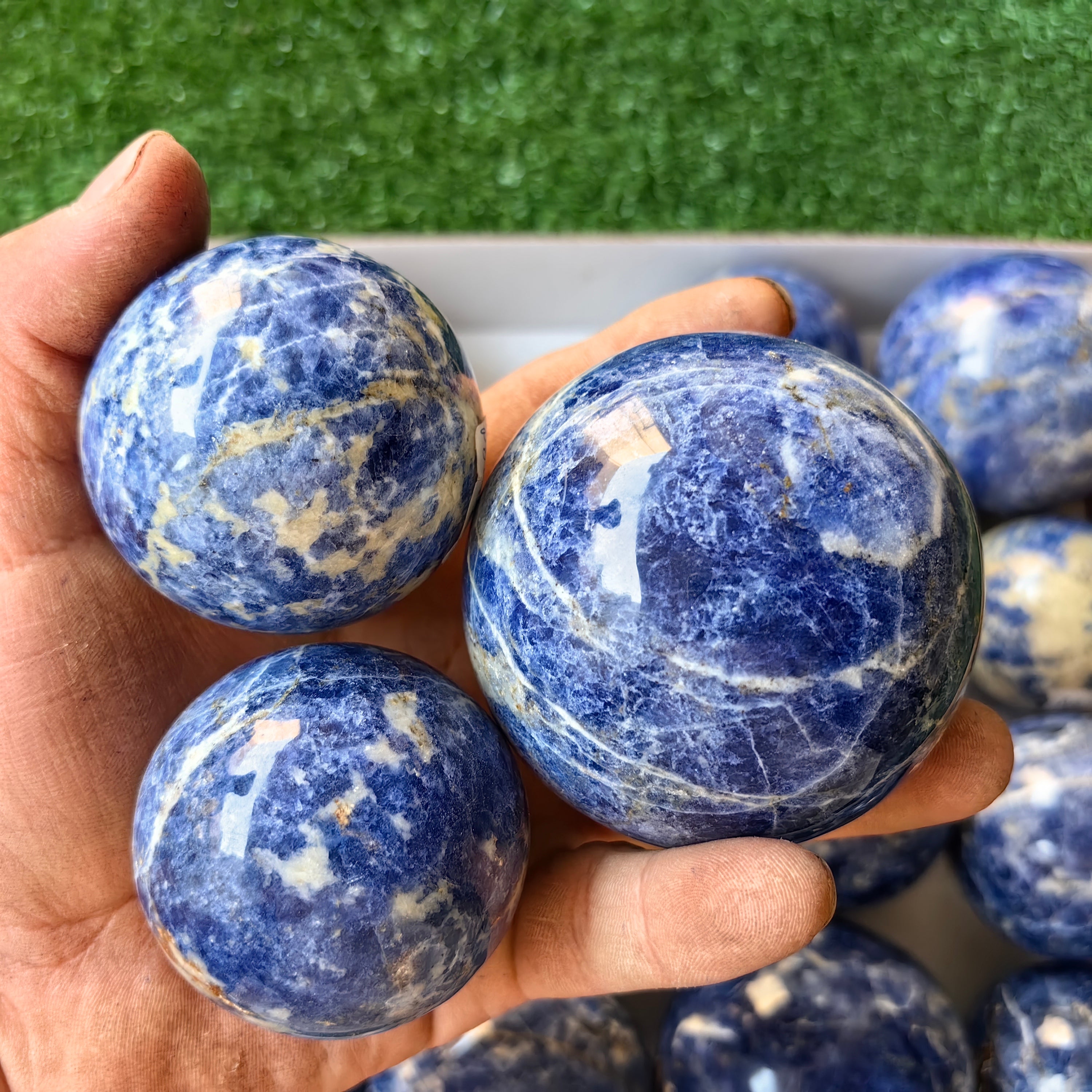21 pc blue sodalite spheres
