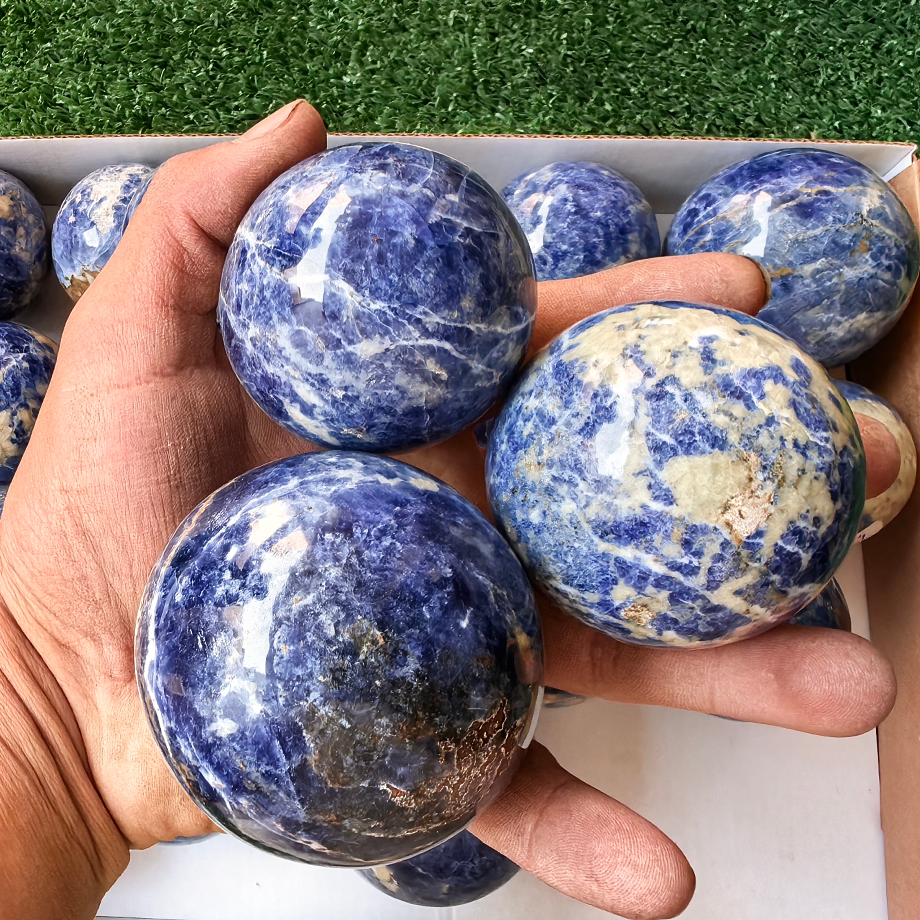 21 pc blue sodalite spheres