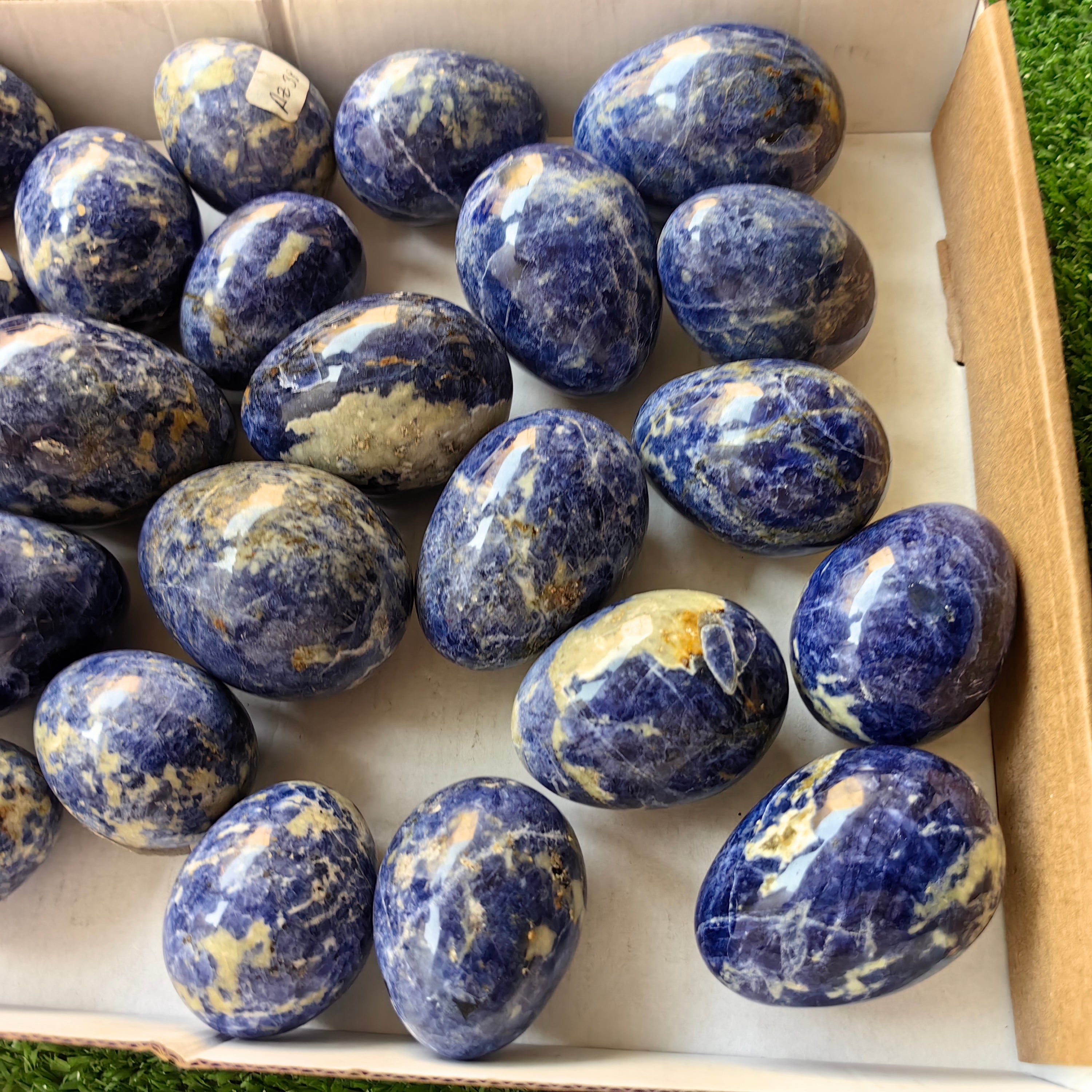 25 pc blue sodalite eggs